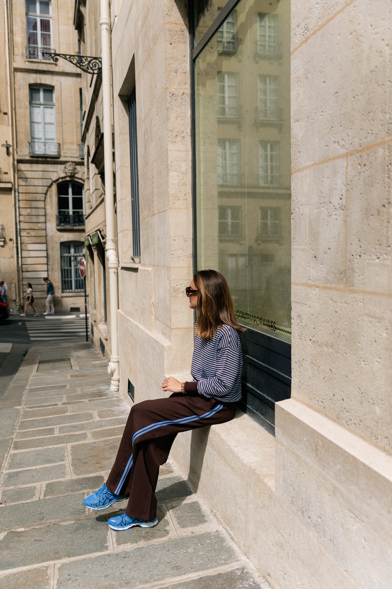 Isla track pants chocolate brown