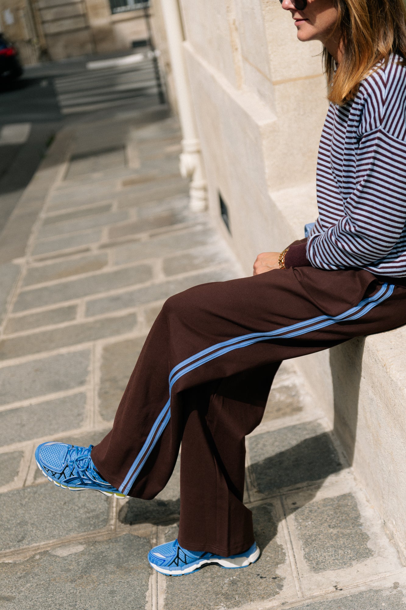Isla track pants chocolate brown