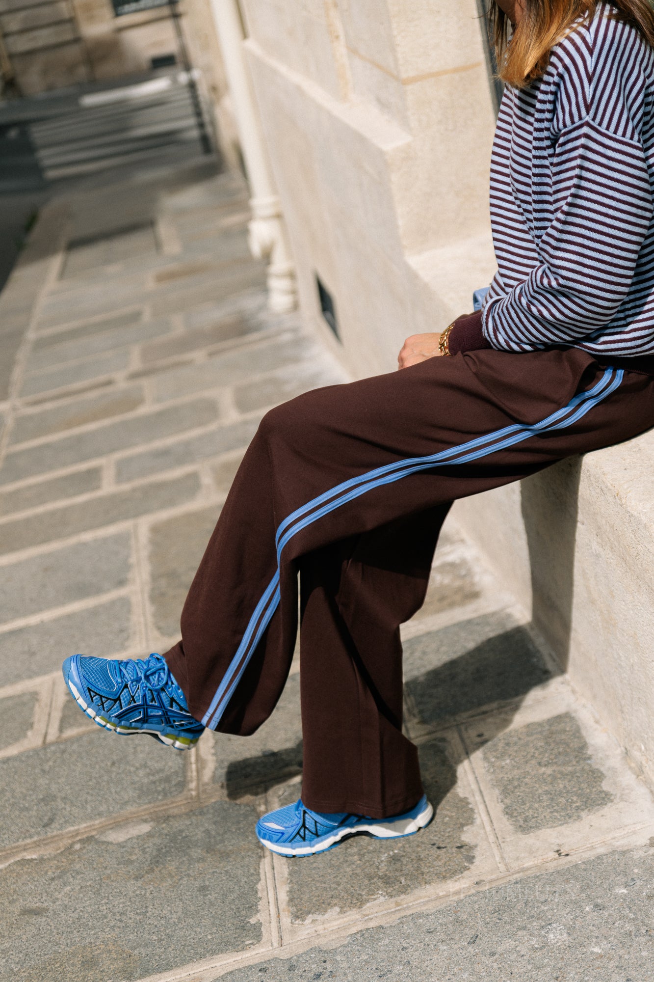 Isla track pants chocolate brown
