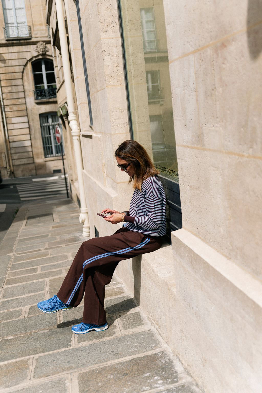 Isla track pants chocolate brown