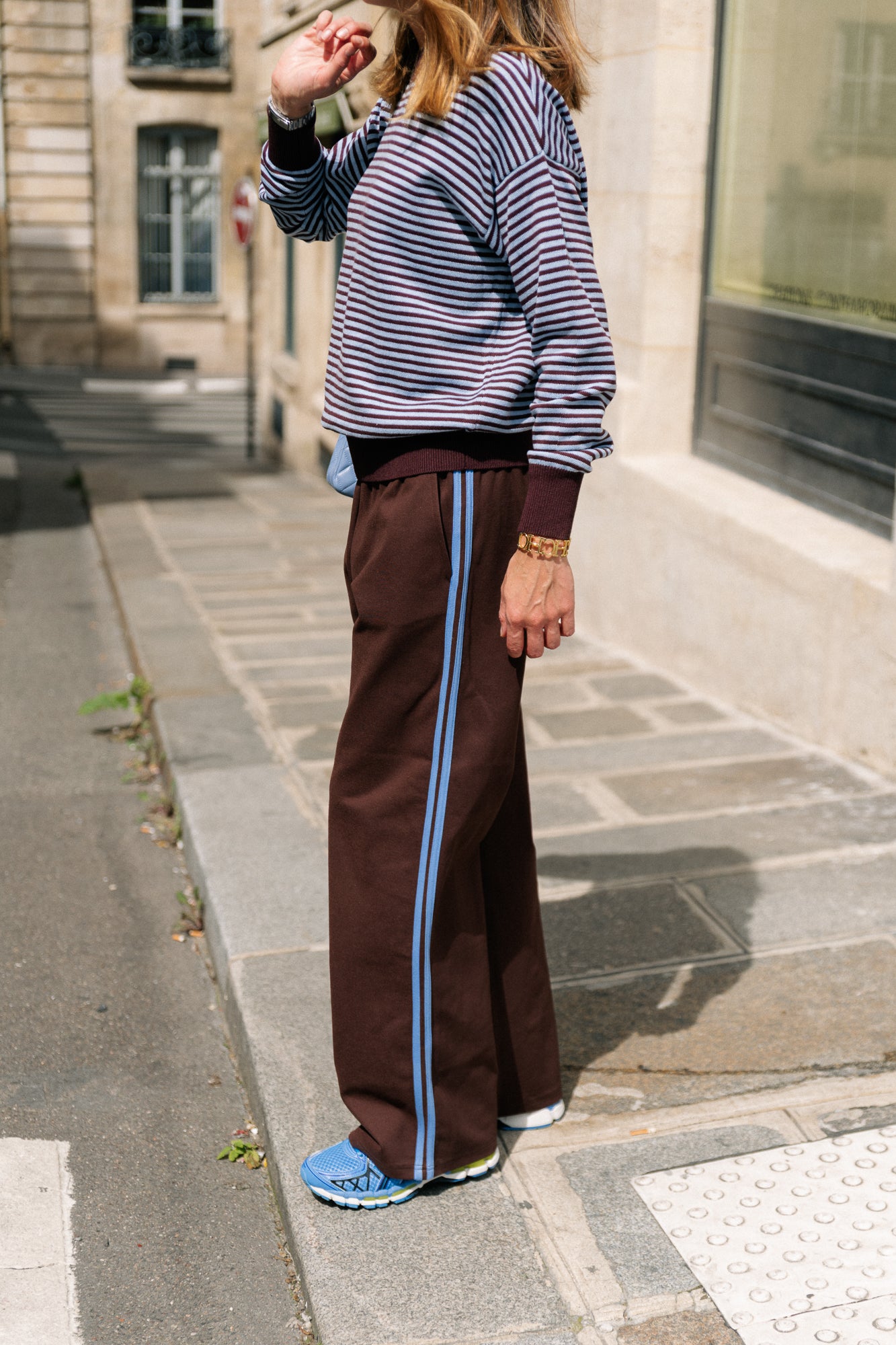 Isla track pants chocolate brown
