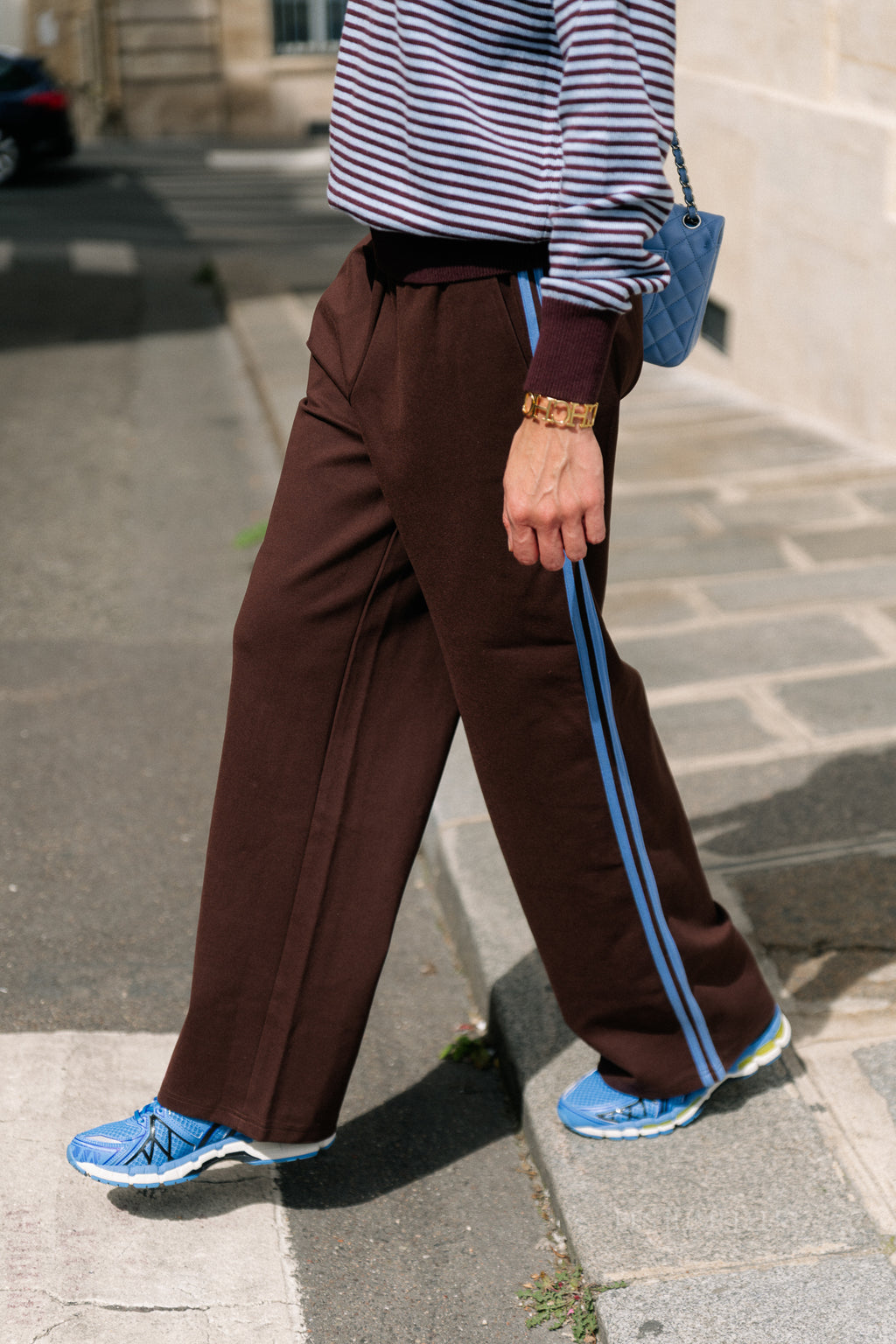 Isla track pants chocolate brown