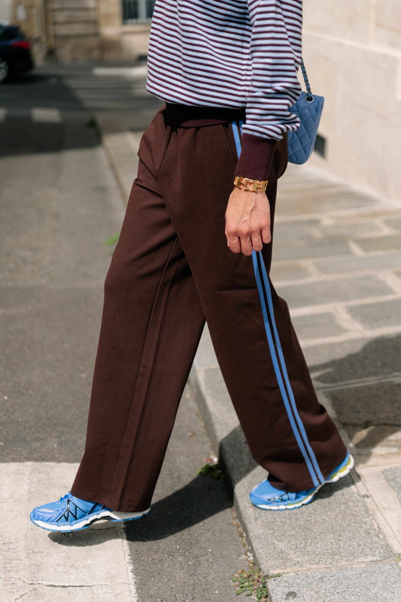 Isla track pants chocolate brown