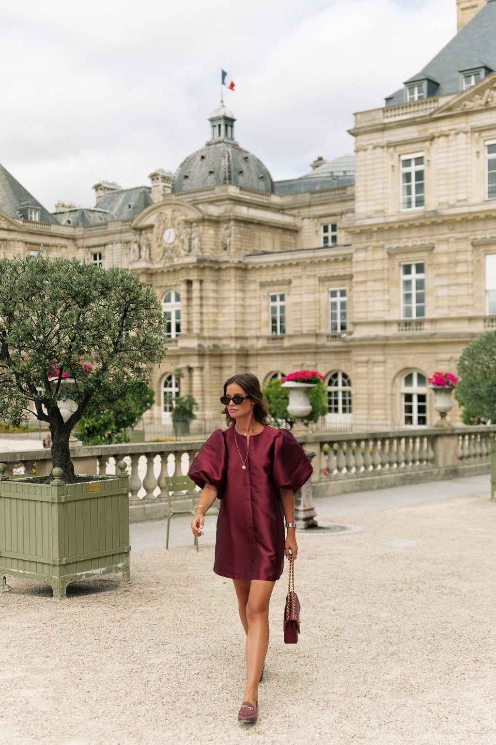 Charlotte dress burgundy