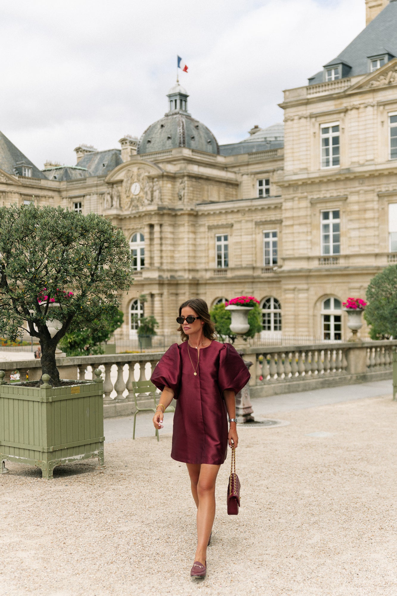 Charlotte dress burgundy