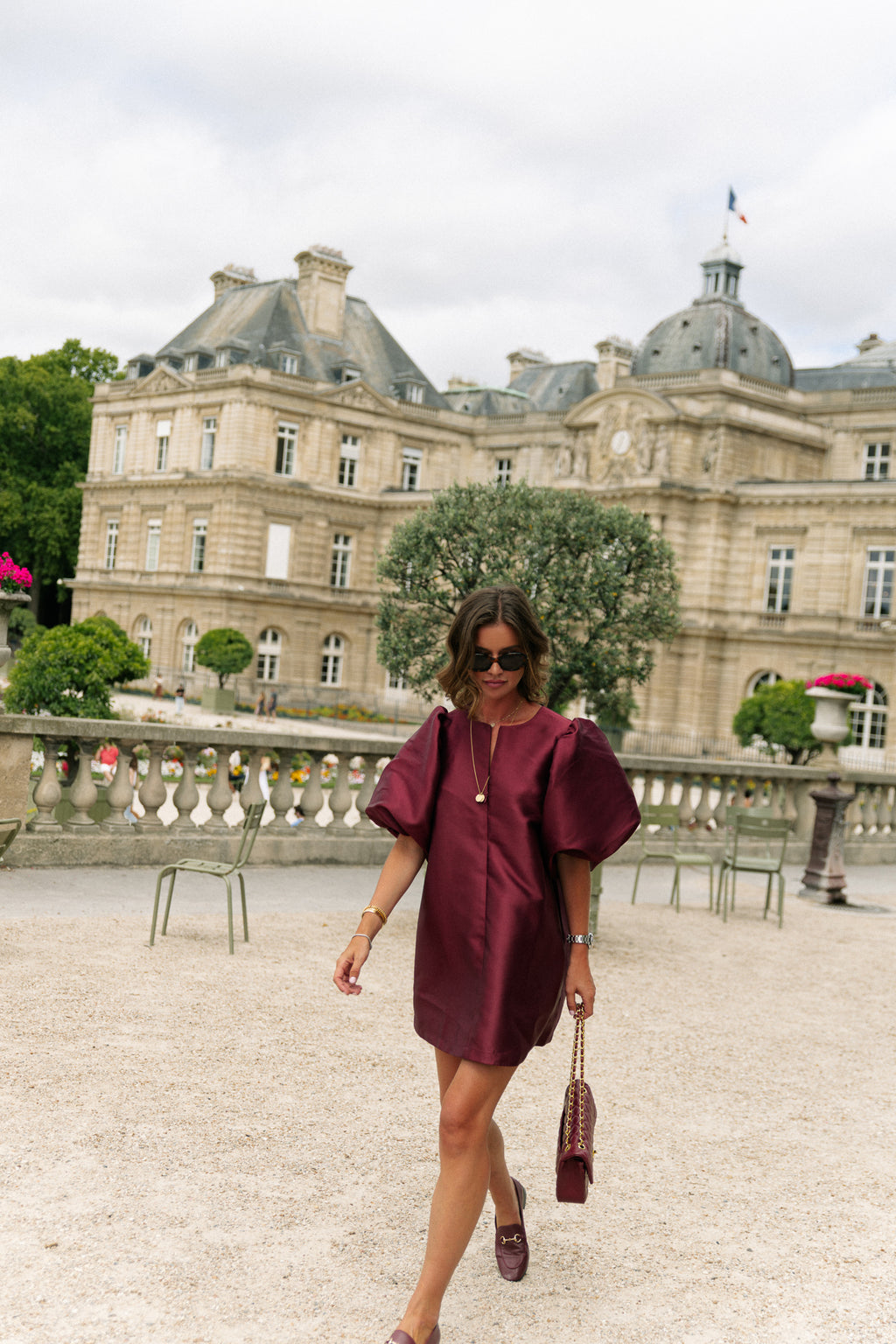 Charlotte dress burgundy