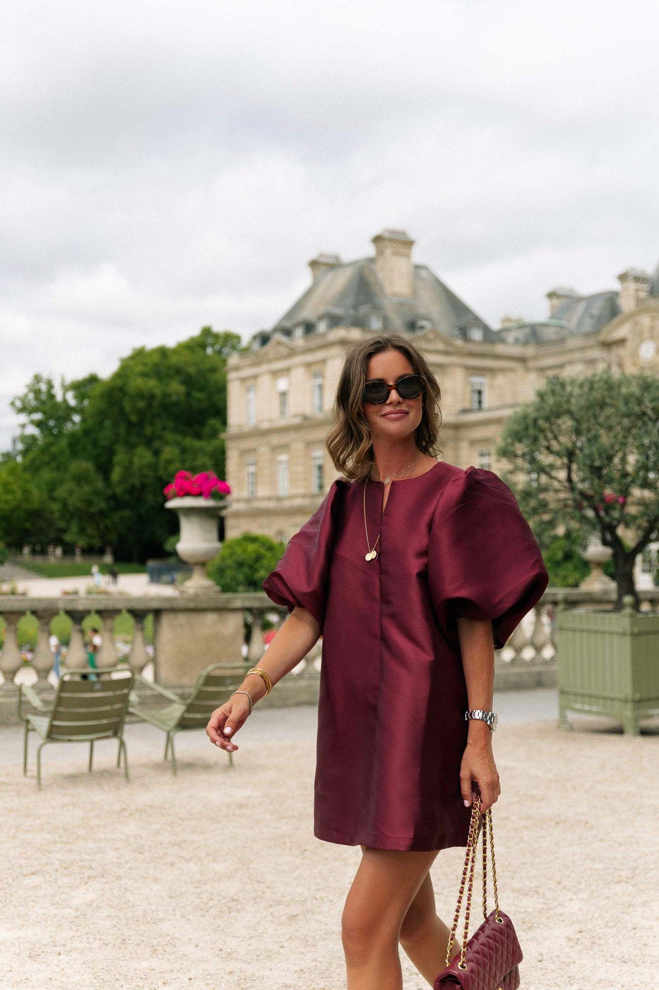 Charlotte dress burgundy