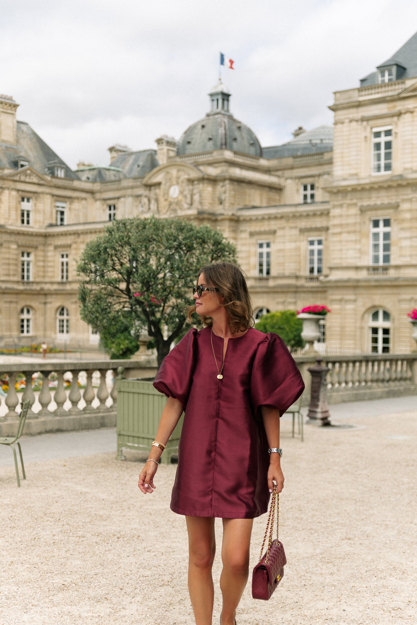 Charlotte dress burgundy