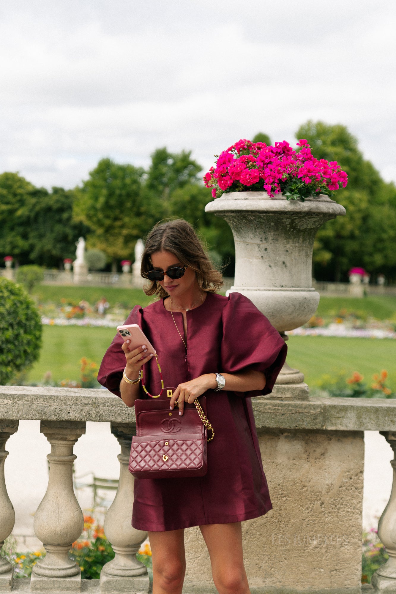 Charlotte dress burgundy