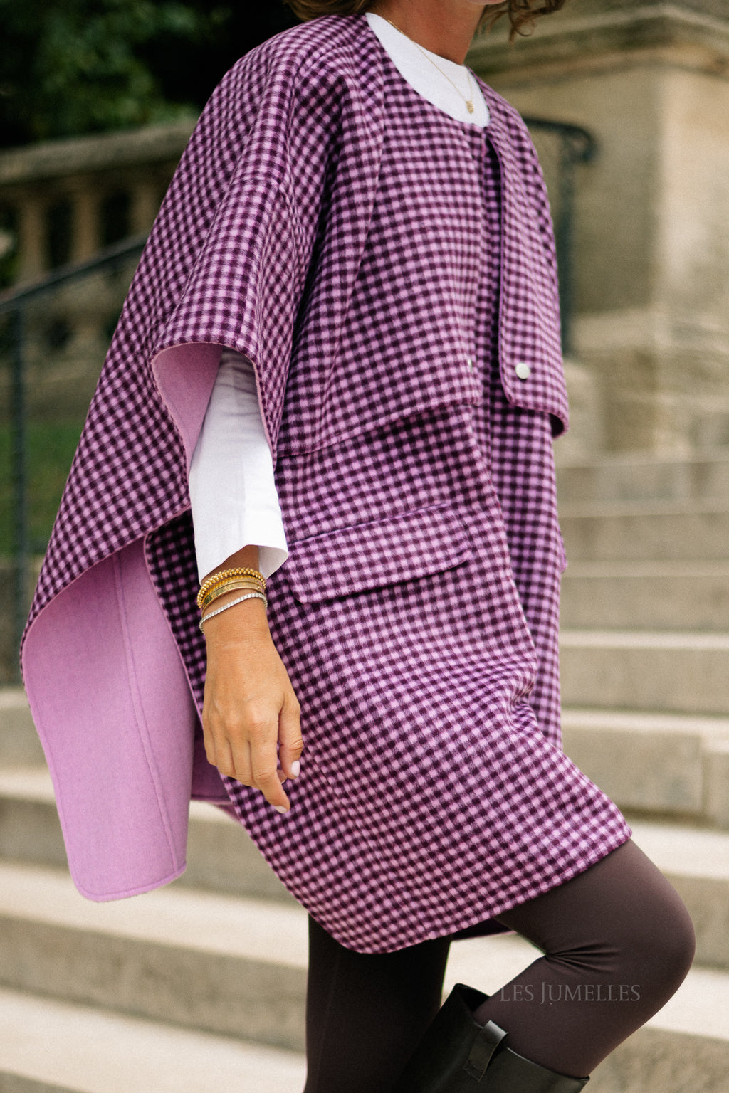 Enora cape aubergine/orchid