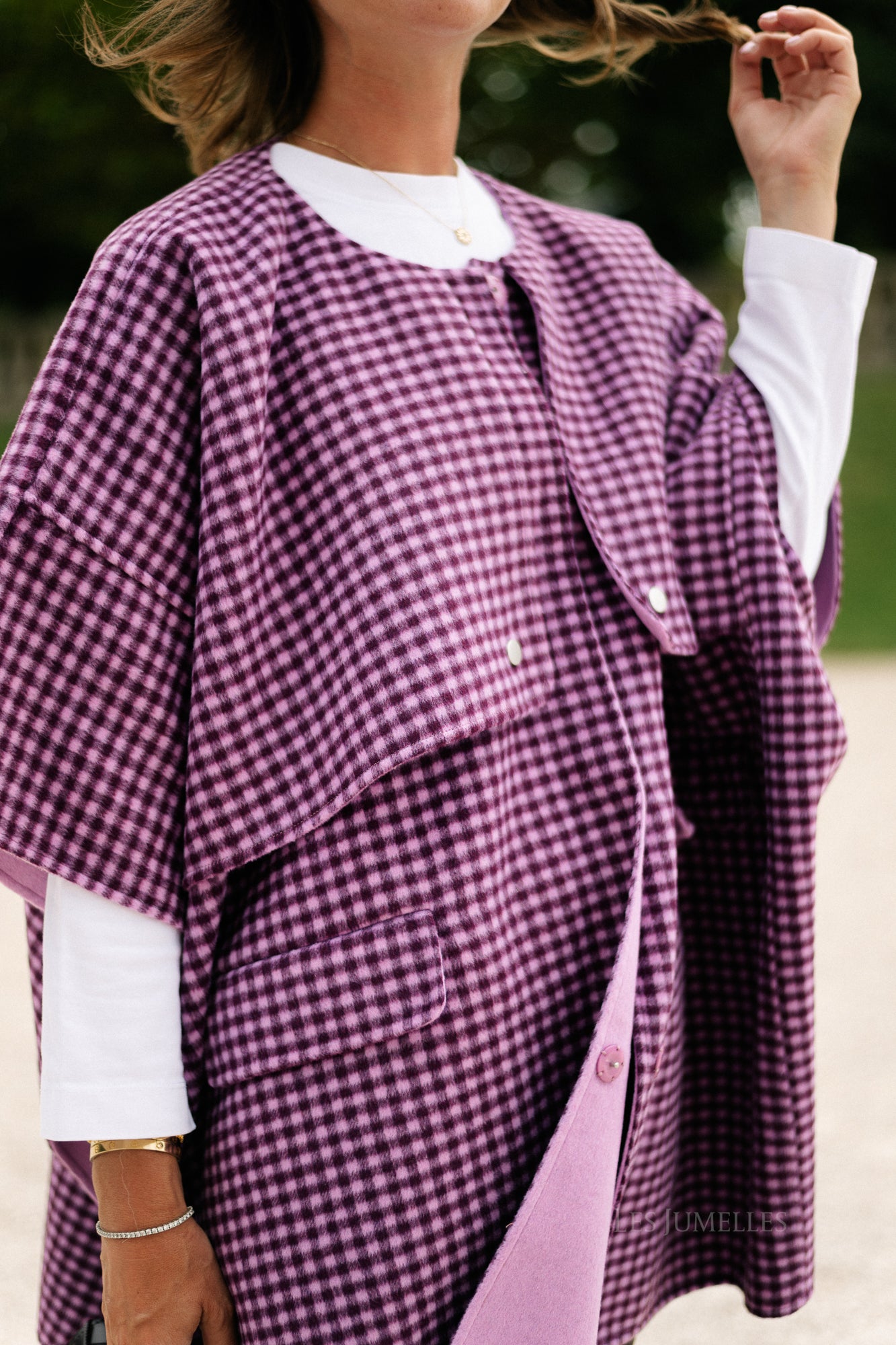 Enora cape aubergine/orchid