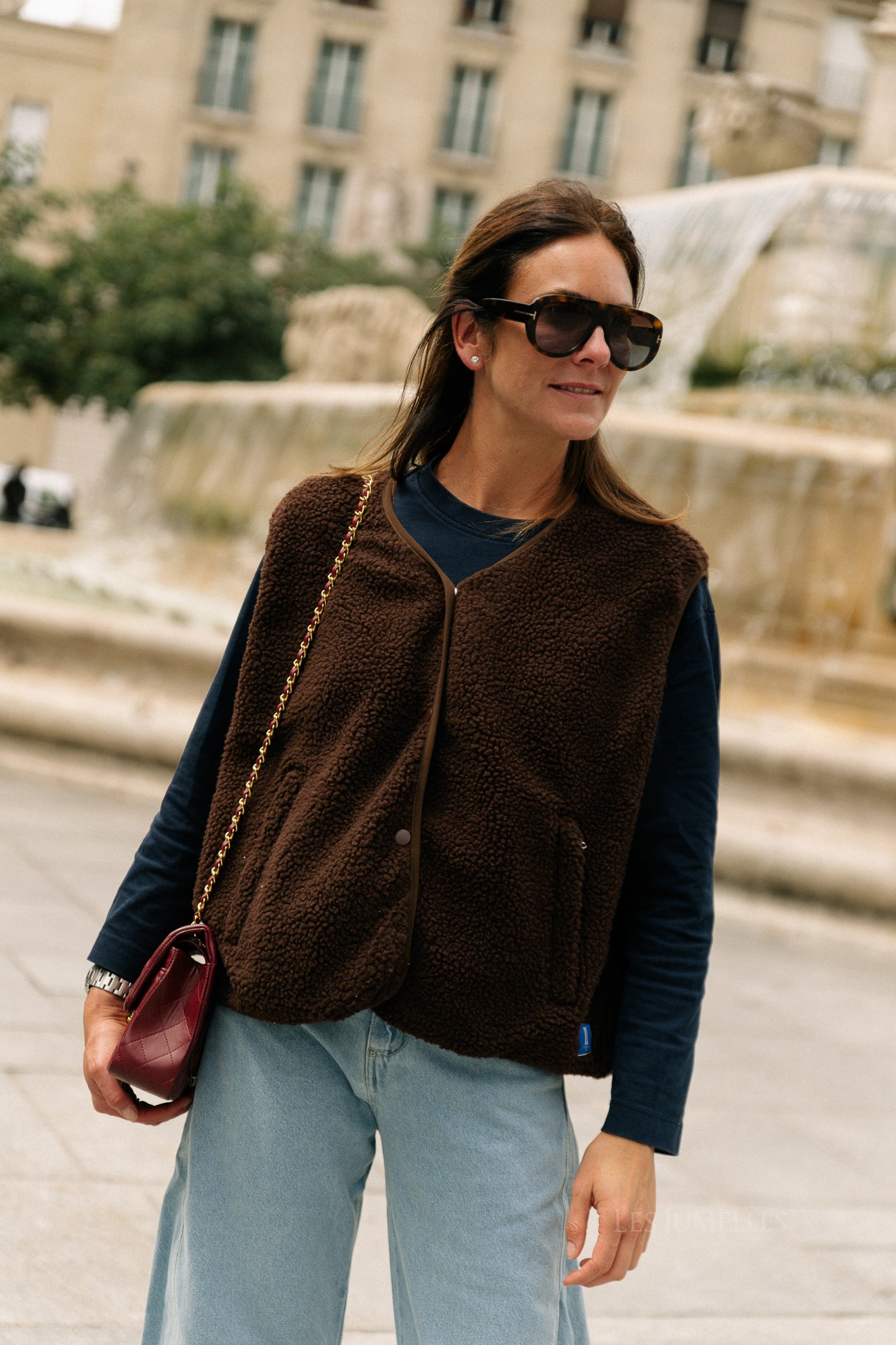 Lori vest chocoladebruin