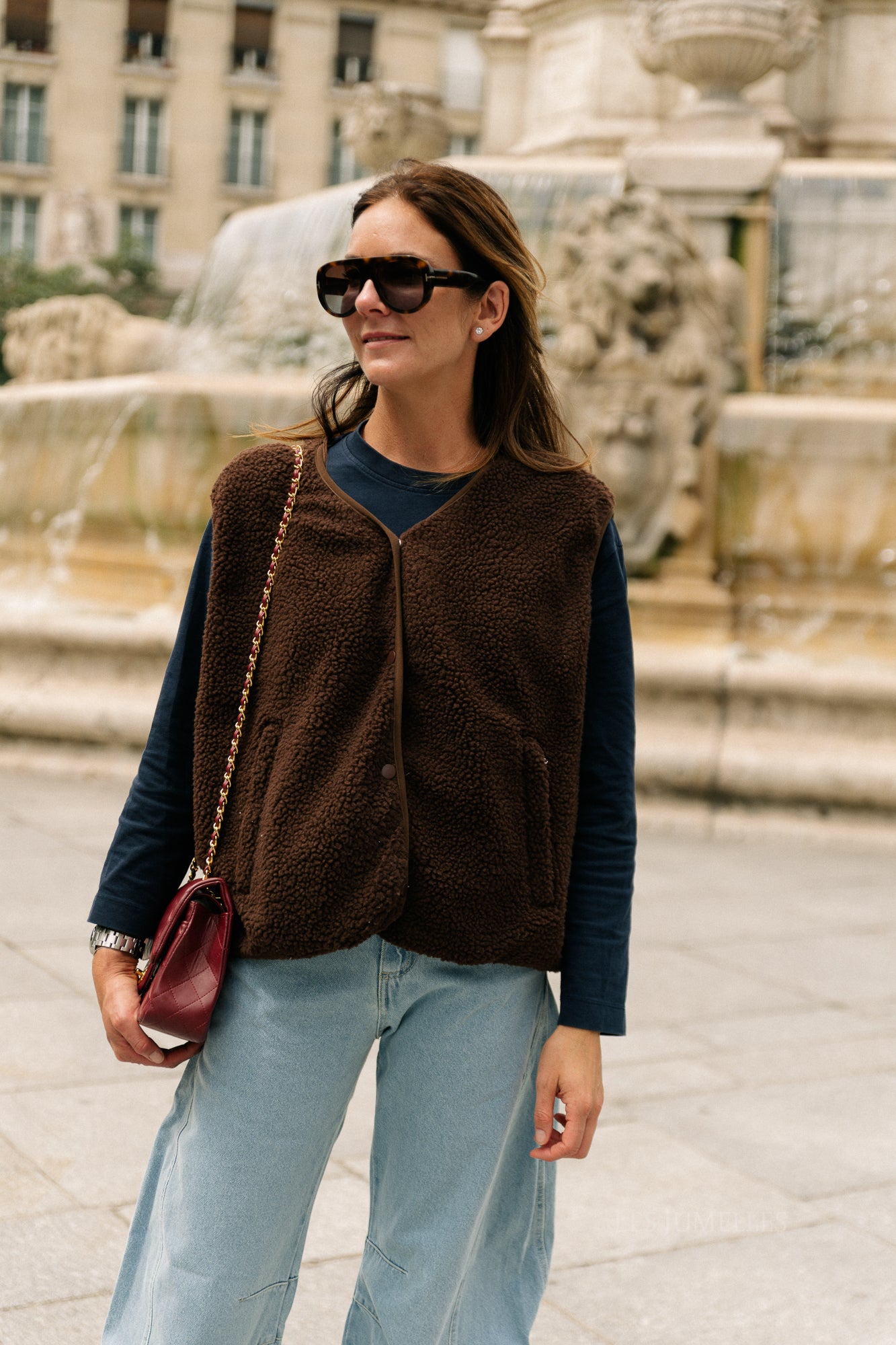 Lori vest chocoladebruin