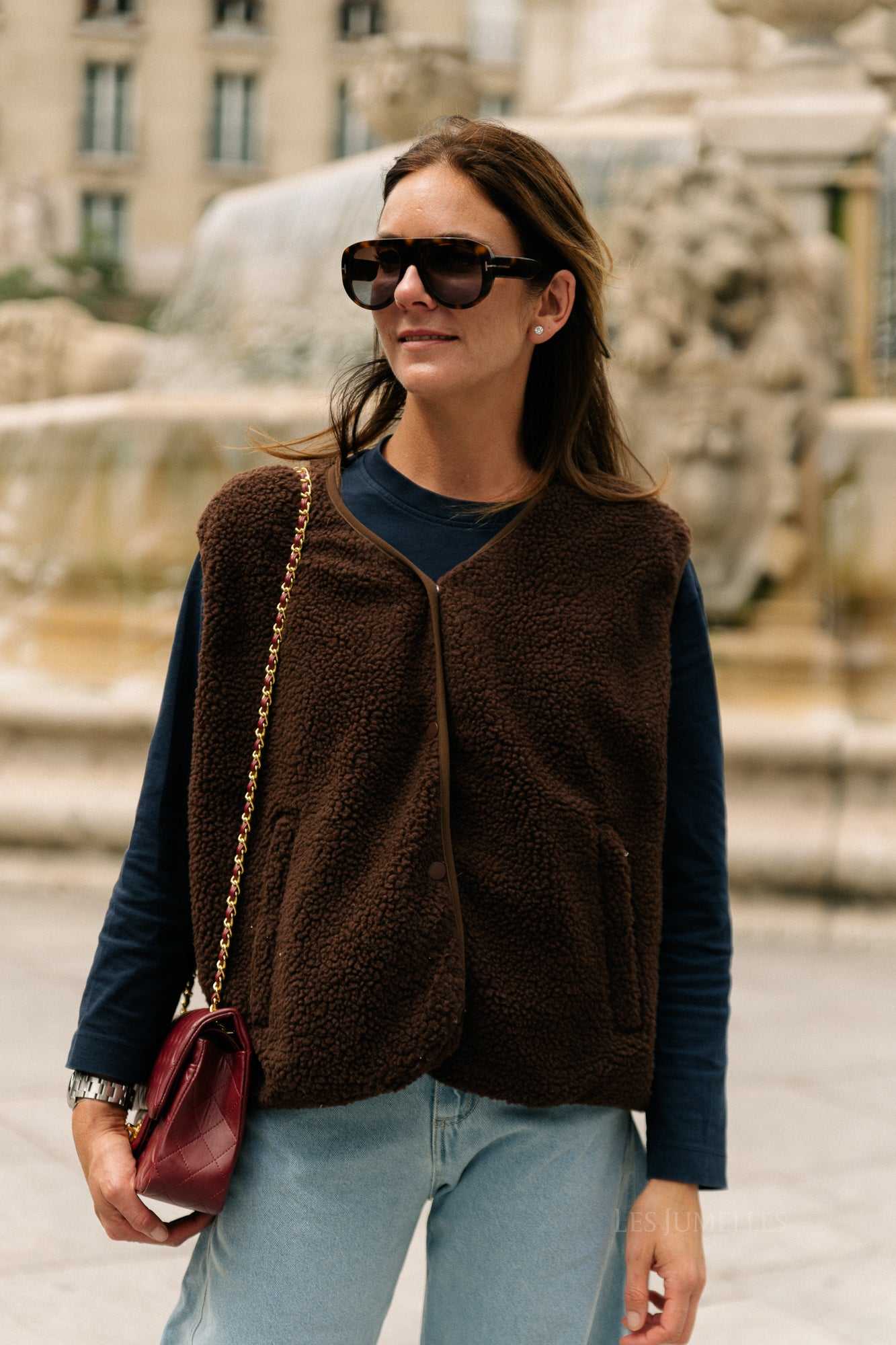 Lori vest chocoladebruin