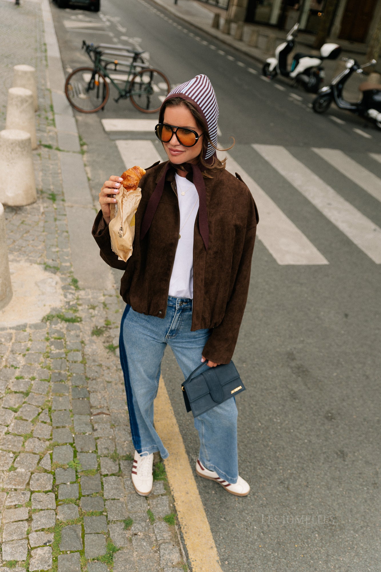 Aurora suede jacket dark brown