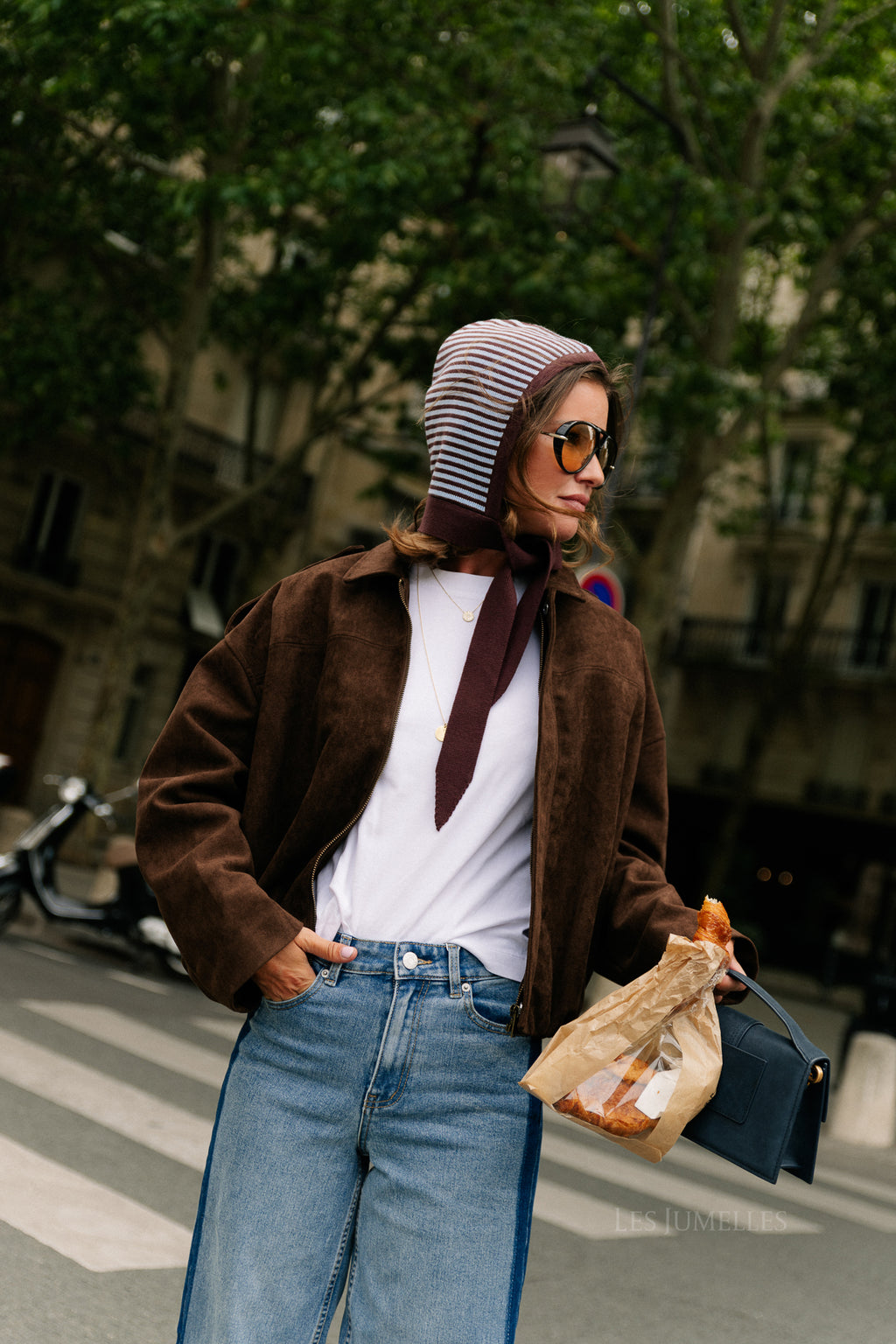 Aurora suede jacket dark brown