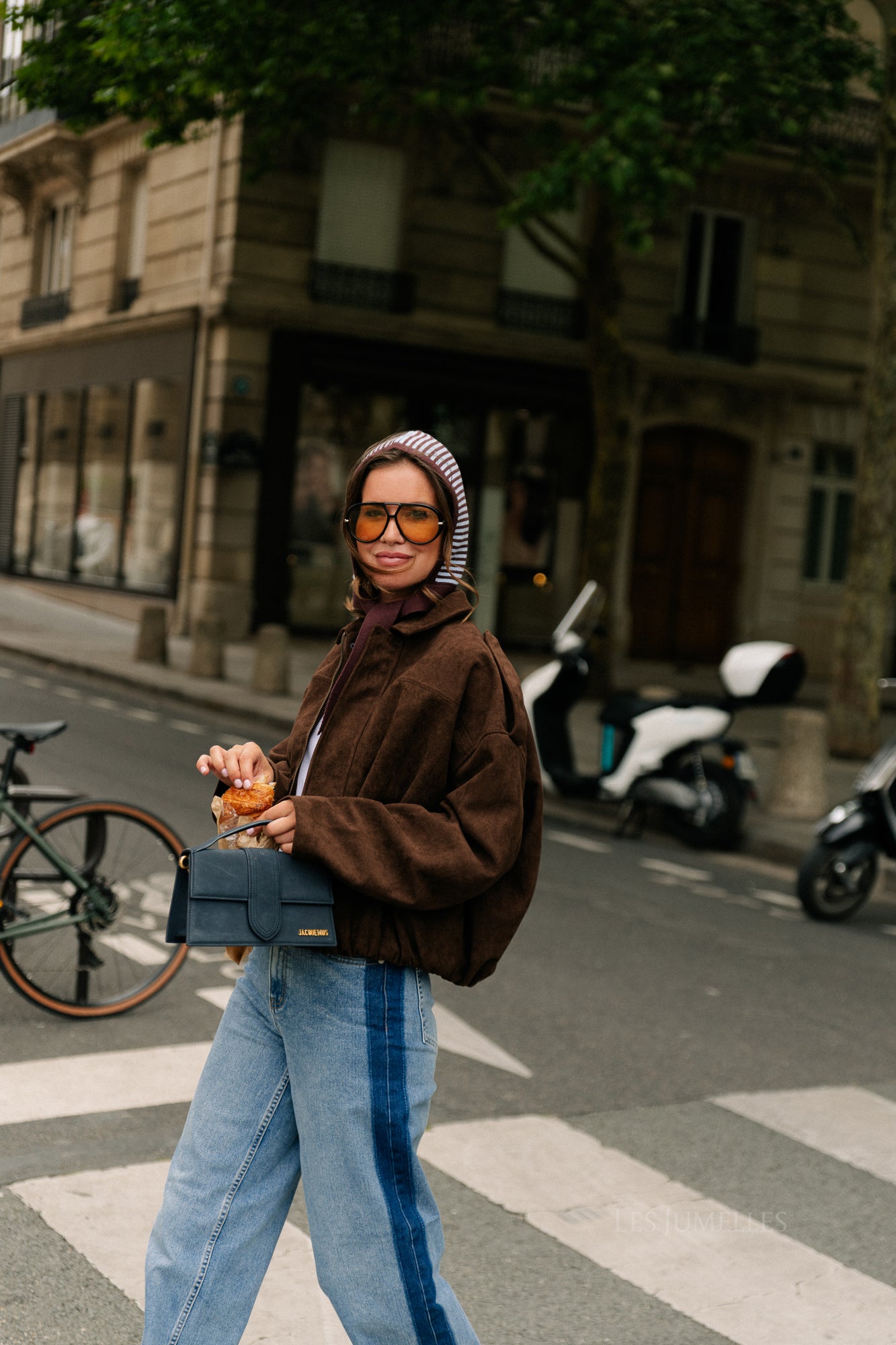 Aurora suede jacket dark brown