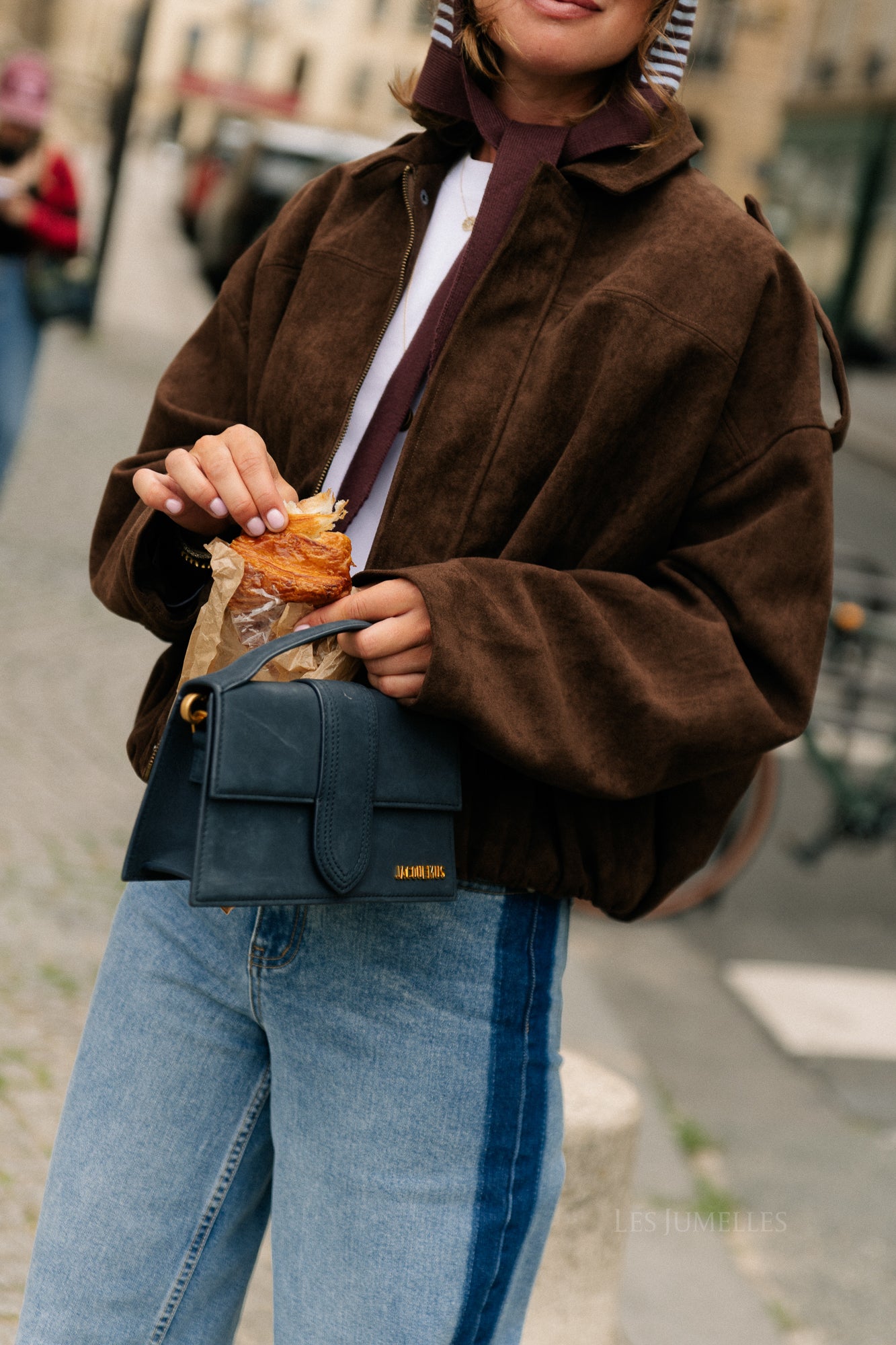Aurora suede jacket dark brown
