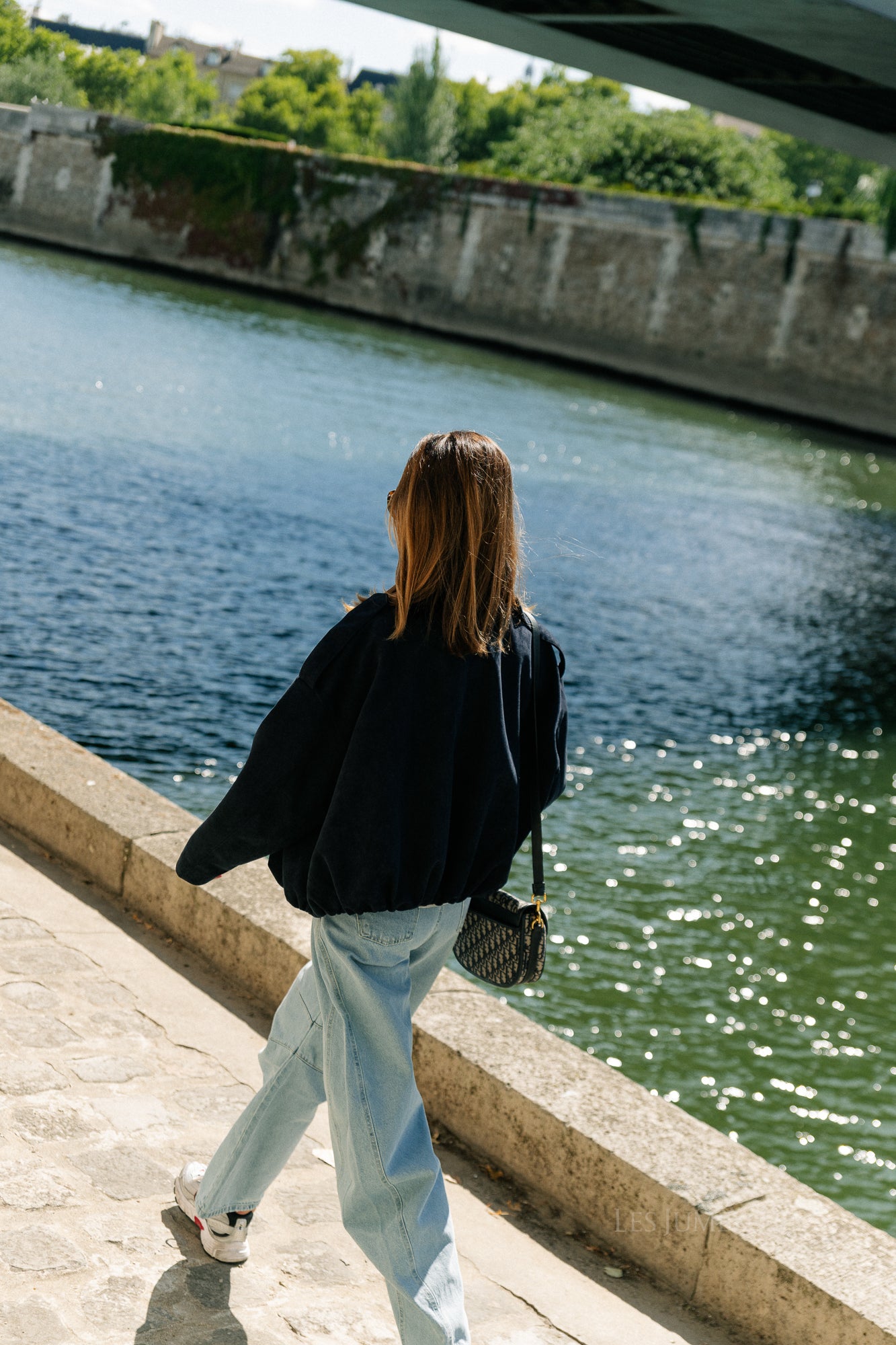 Aurora suede jacket navy