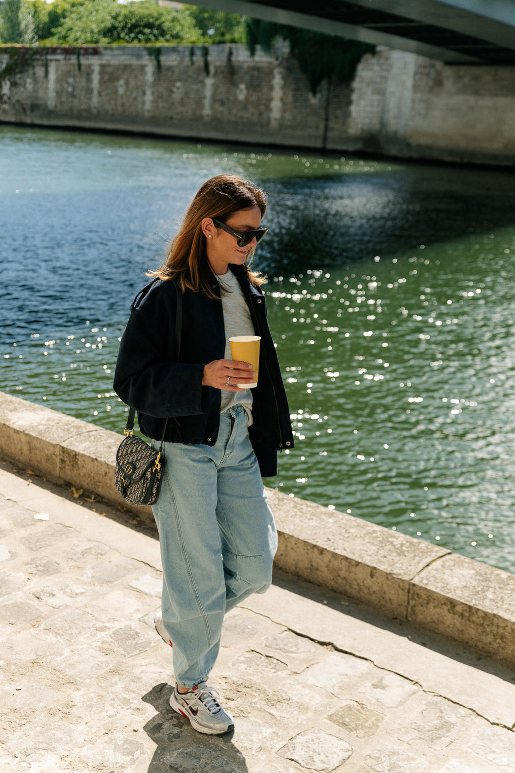 Aurora suede jacket navy