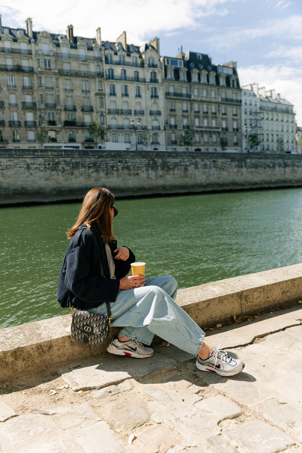 Aurora suede jacket navy
