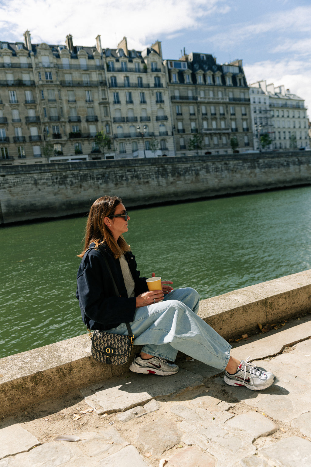 Aurora suede jacket navy