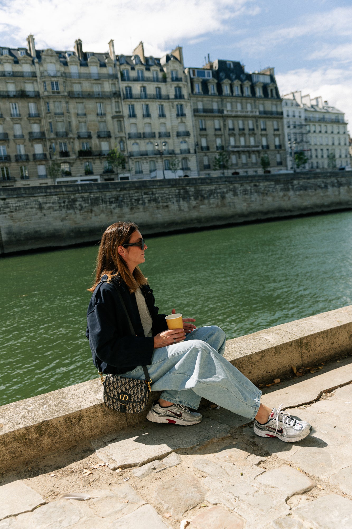 Aurora suede jacket navy