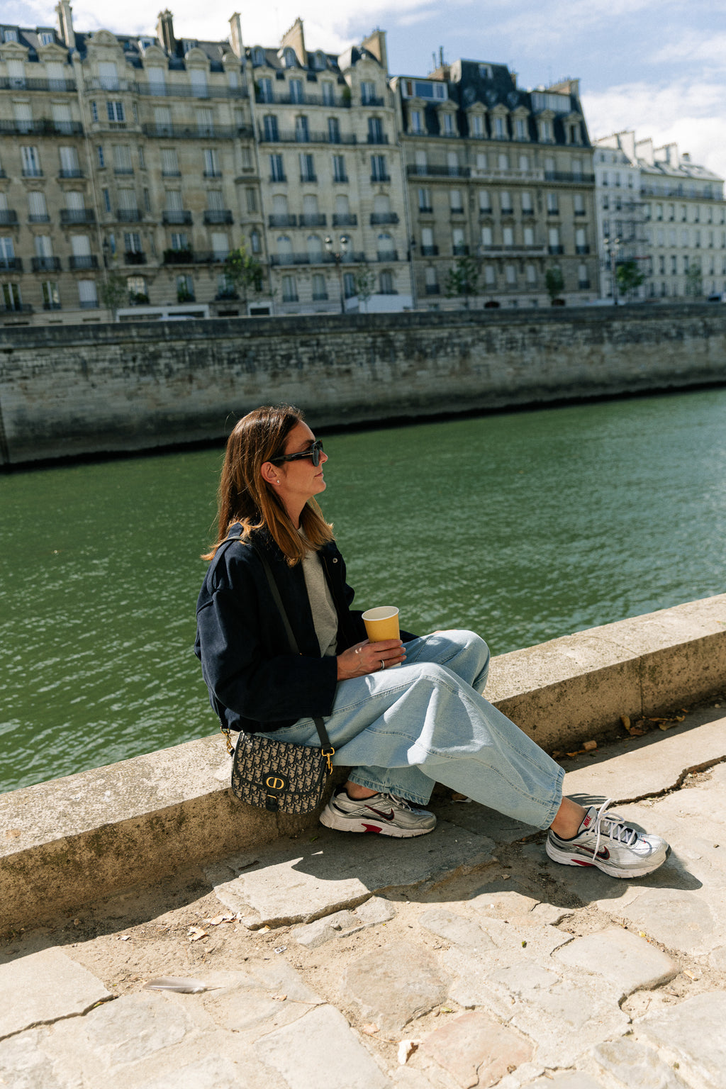 Aurora suede jacket navy