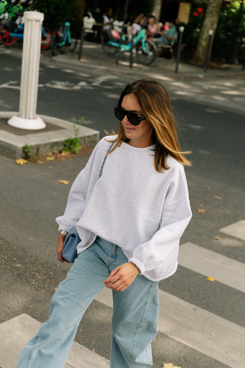 'Bisou' sweater light grey
