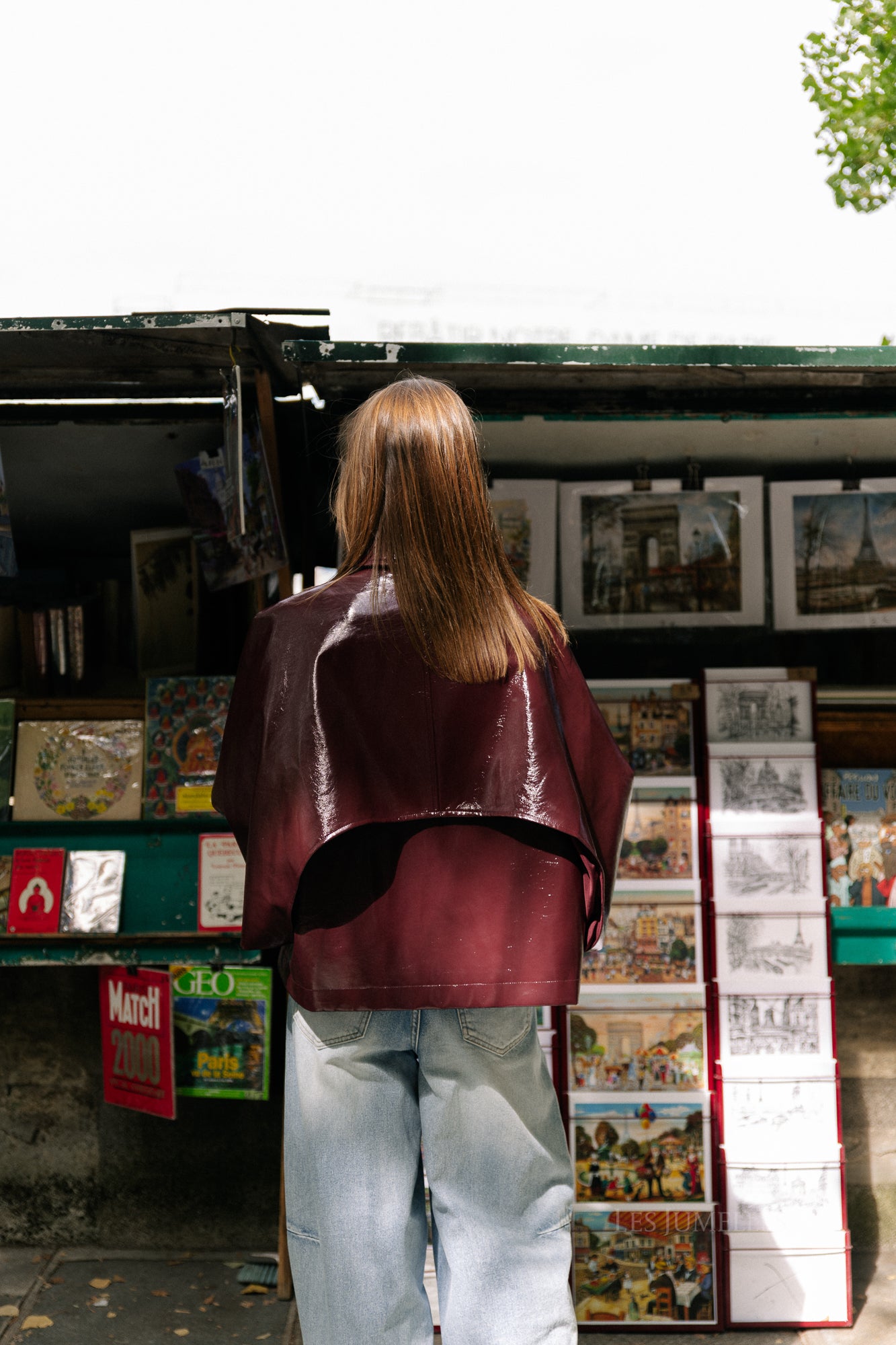 Jodie PU jacket burgundy