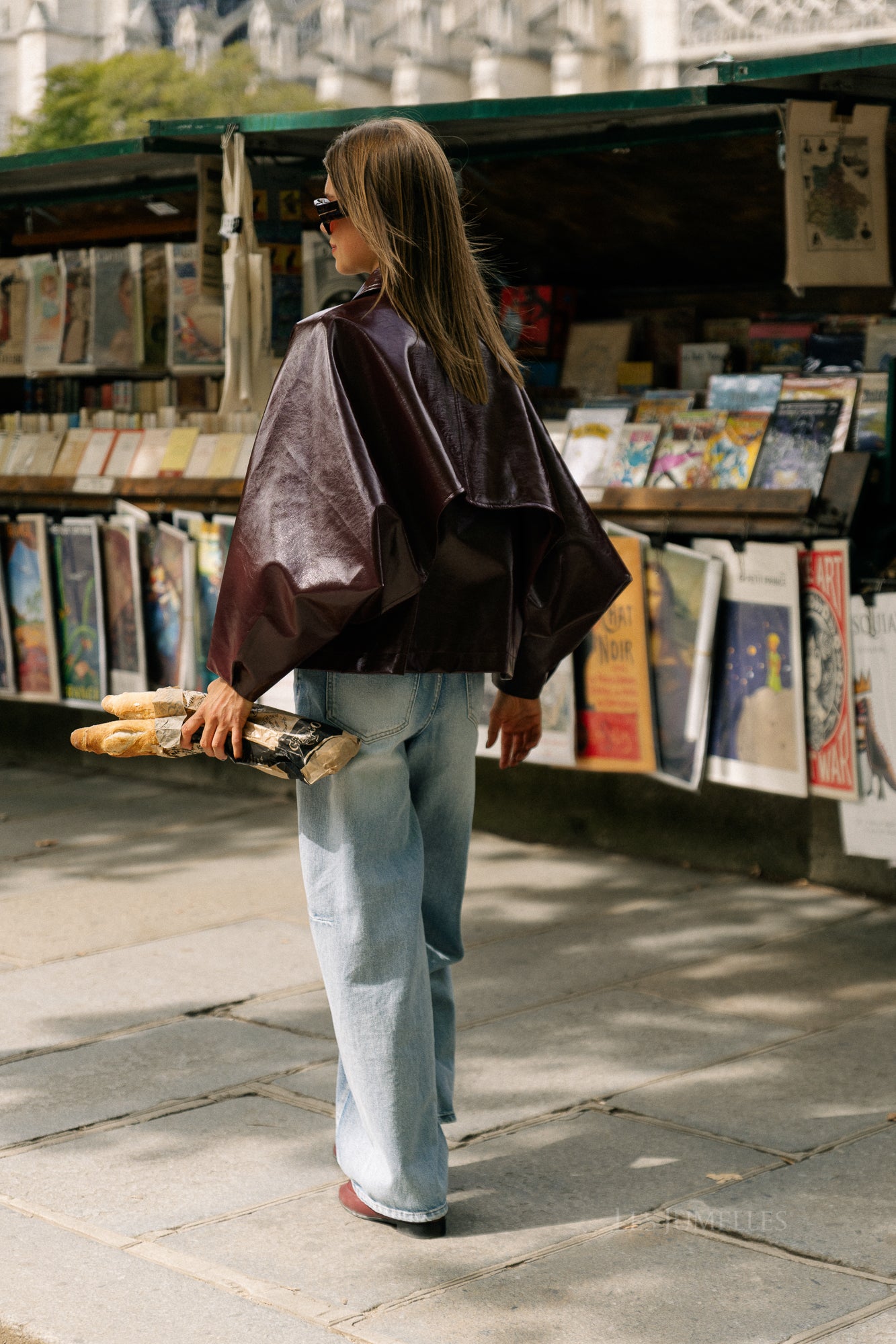 Jodie PU jacket burgundy
