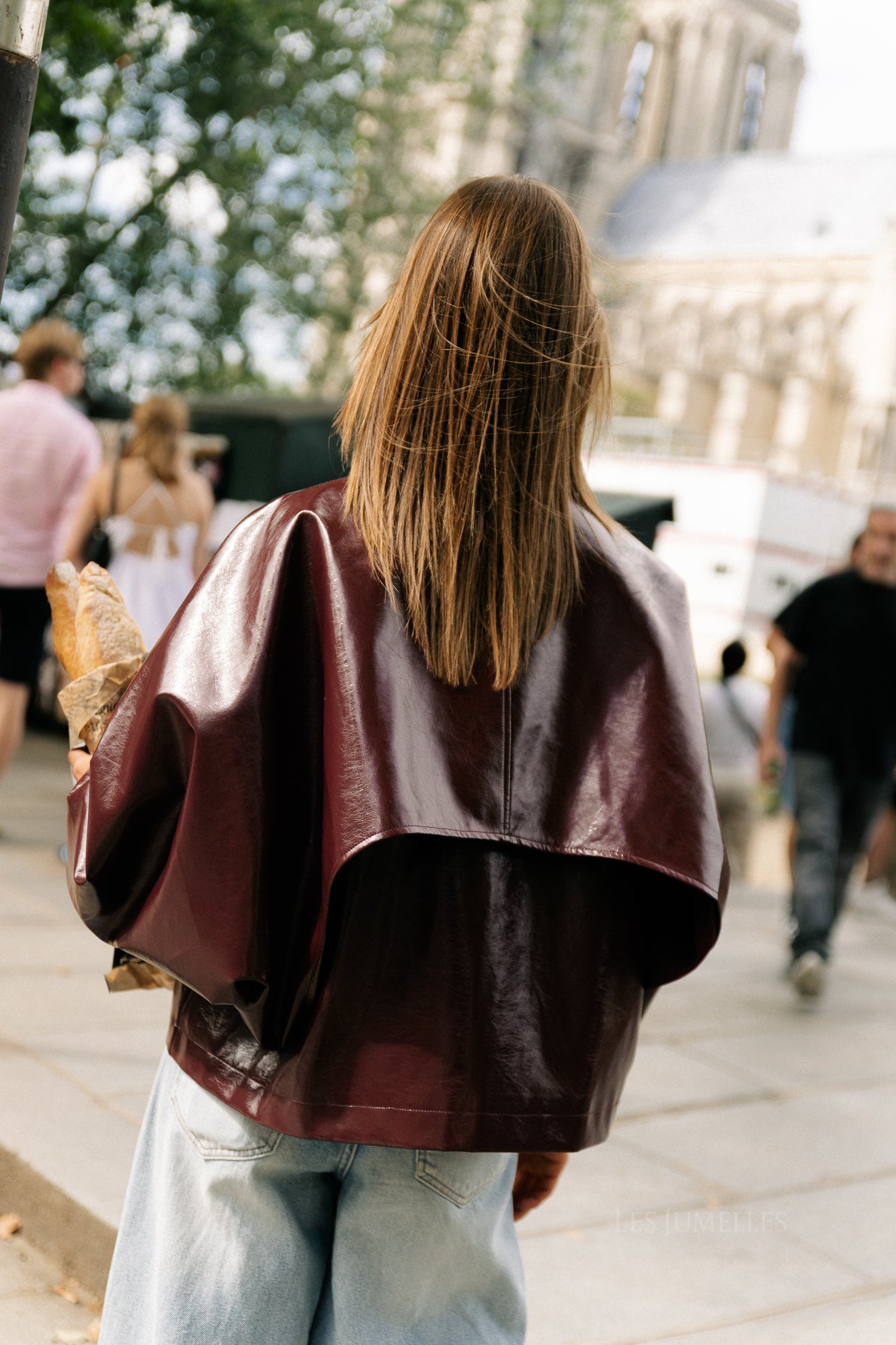 Jodie PU jacket burgundy