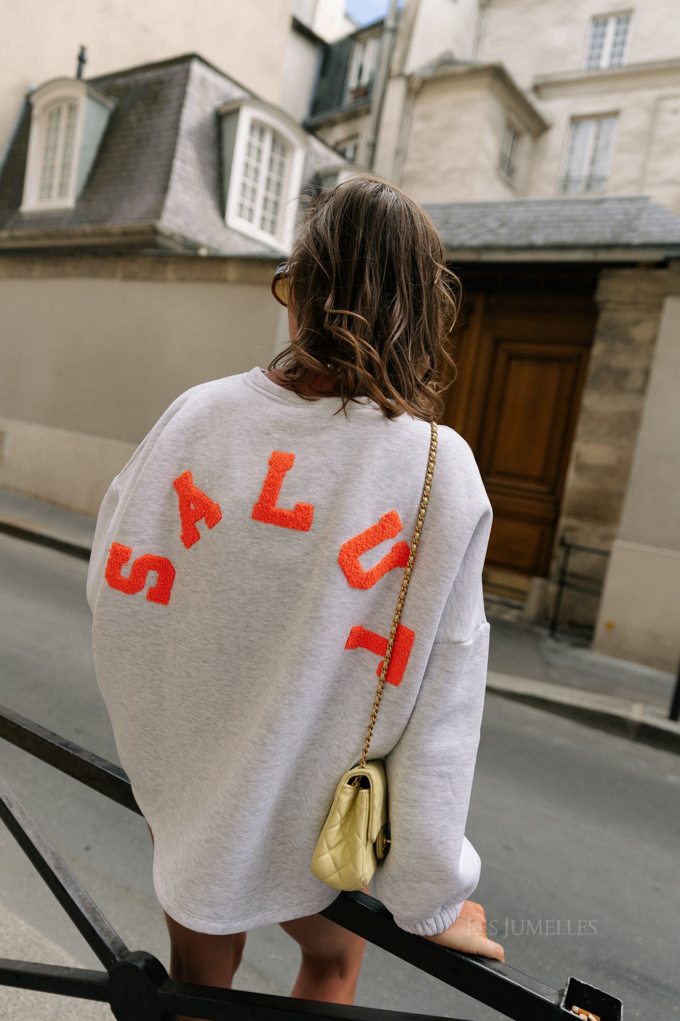 'Salut' sweater light grey
