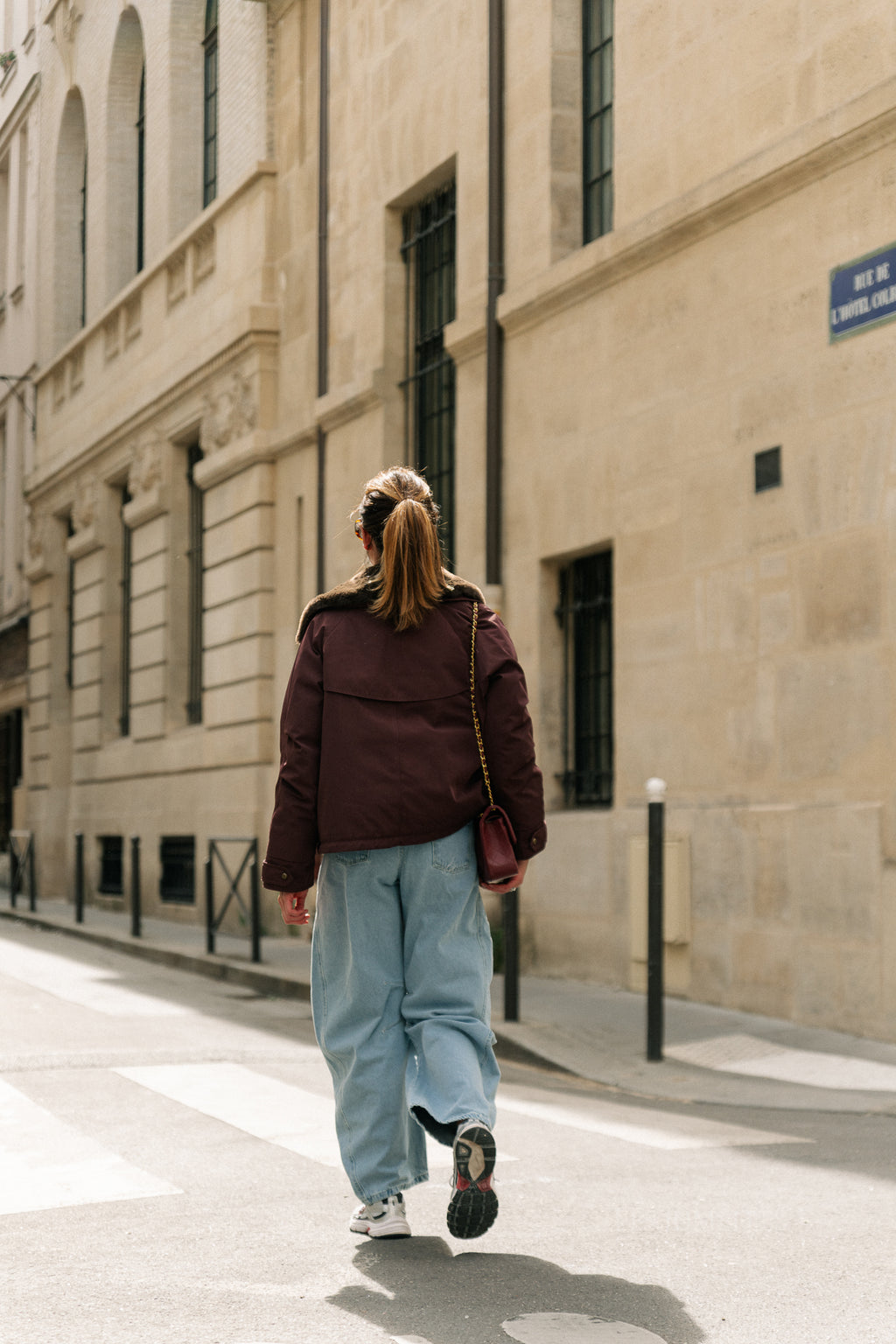 Laurie aviator jacket aubergine