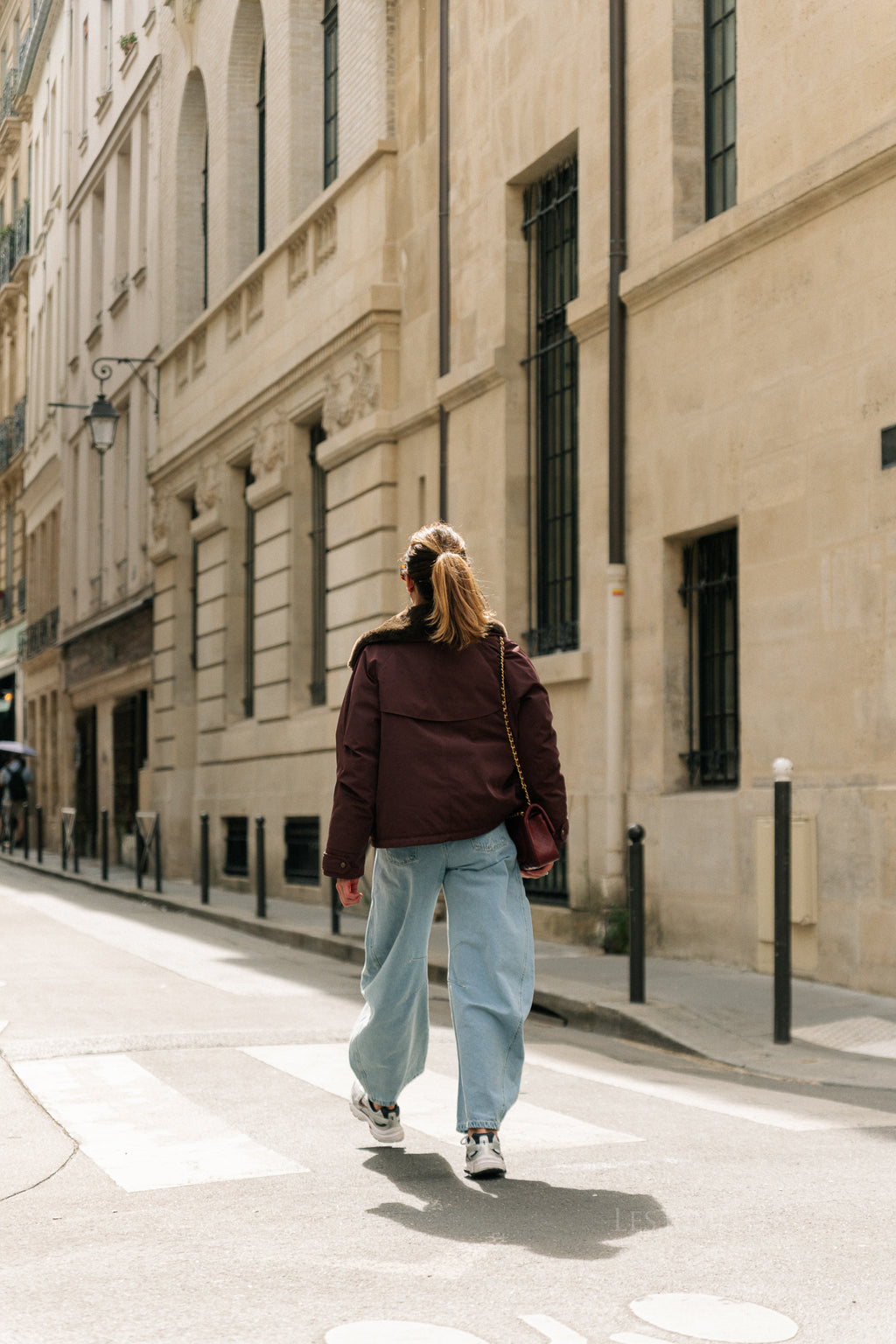 Laurie aviator jacket aubergine