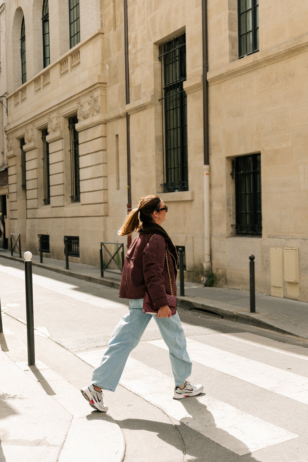 Laurie aviator jacket aubergine