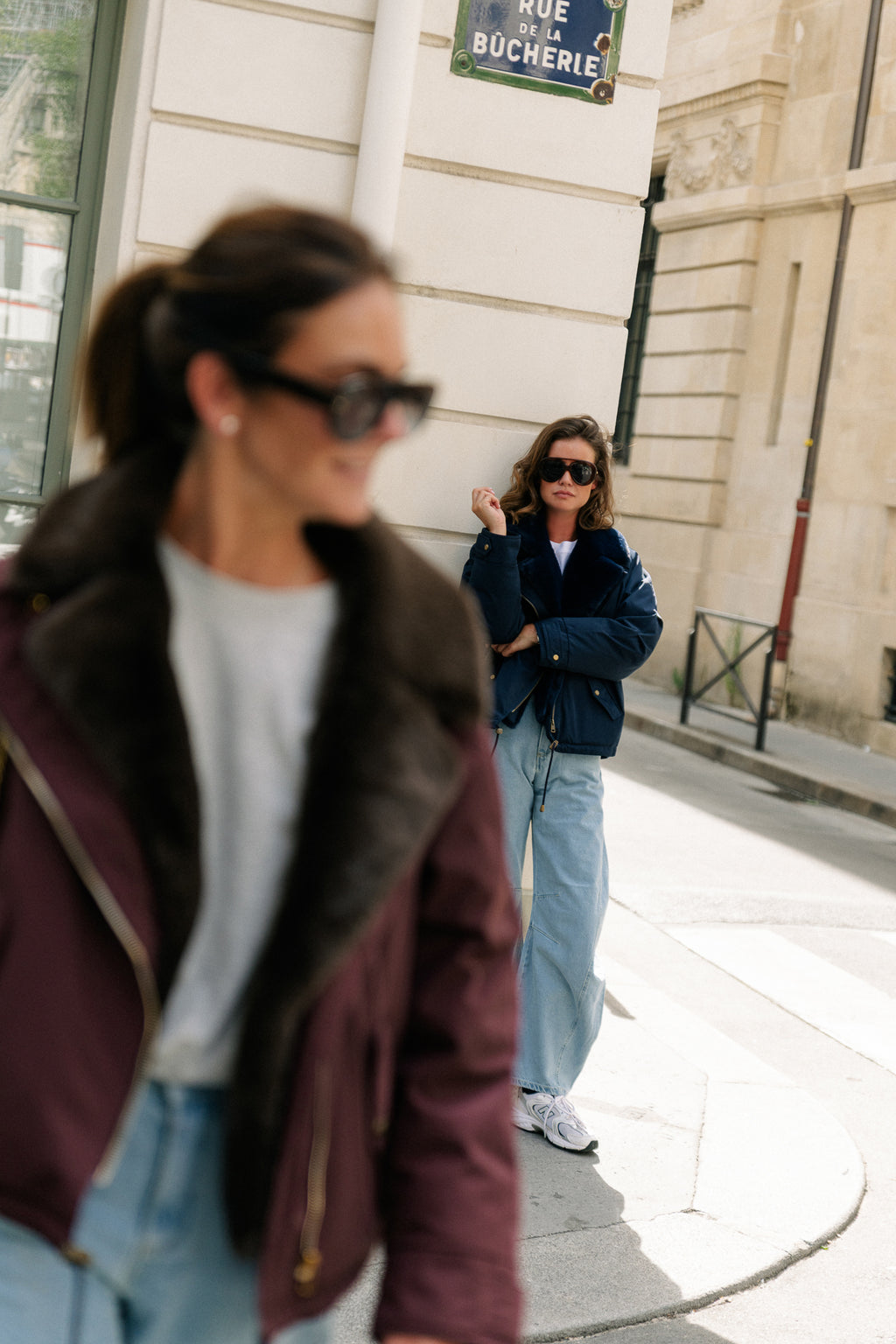 Laurie aviator jacket aubergine