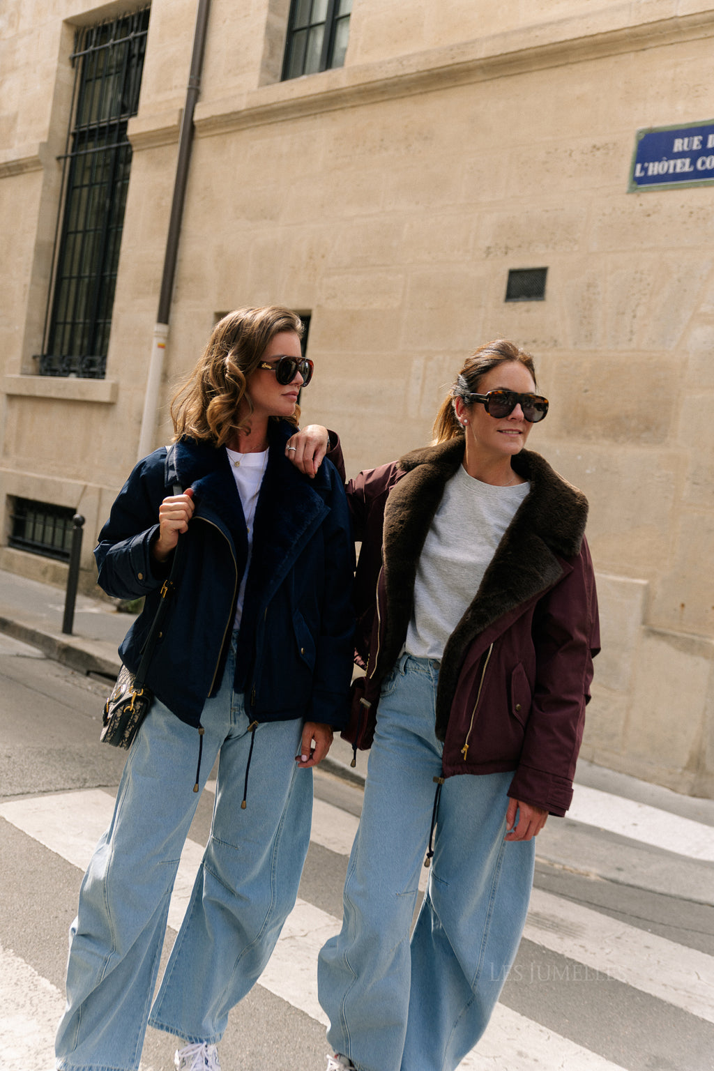 Laurie aviator jacket aubergine