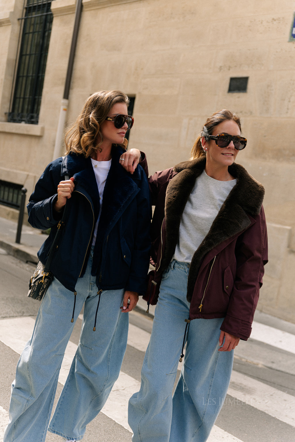 Laurie aviator jacket aubergine