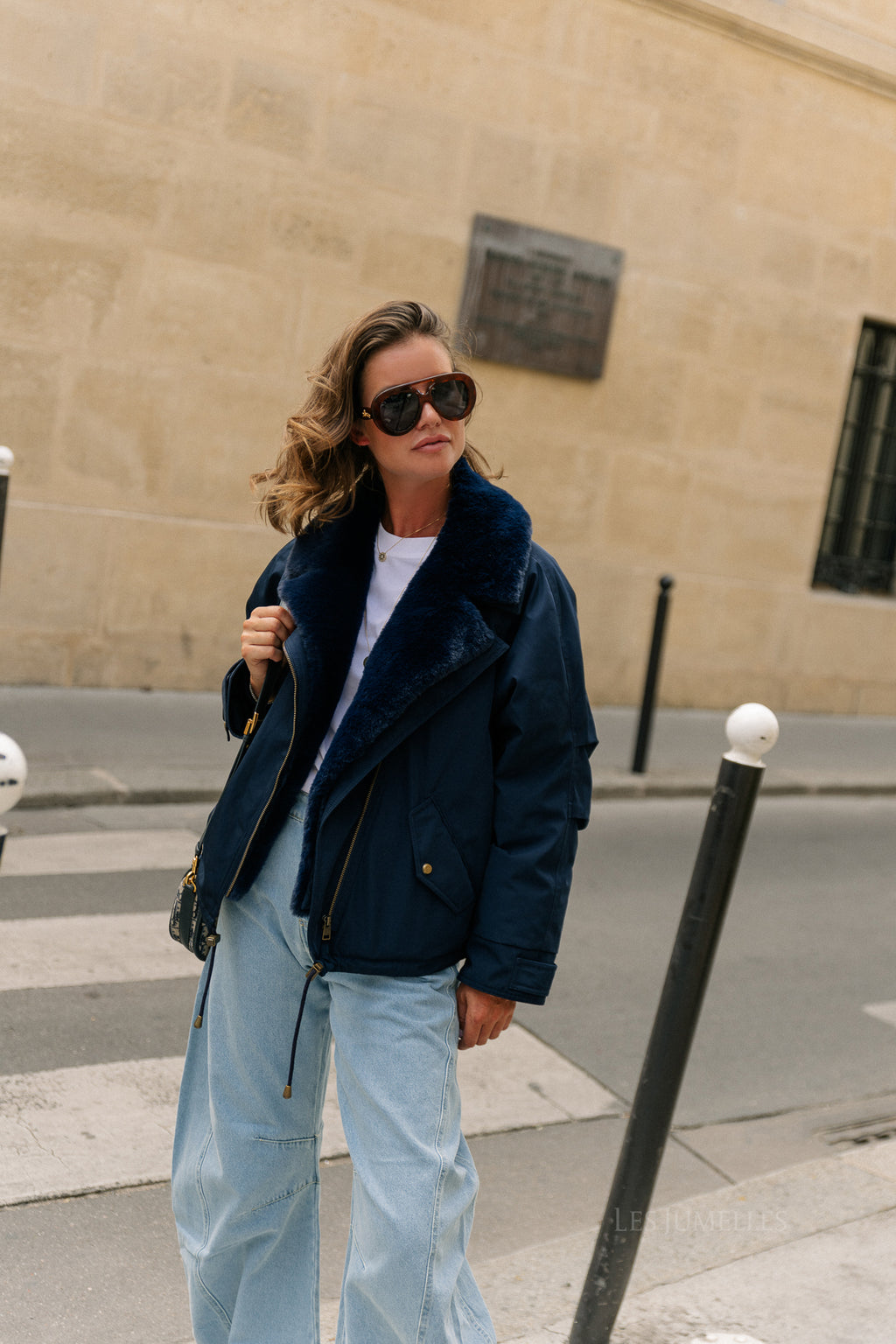 Laurie aviator jacket navy