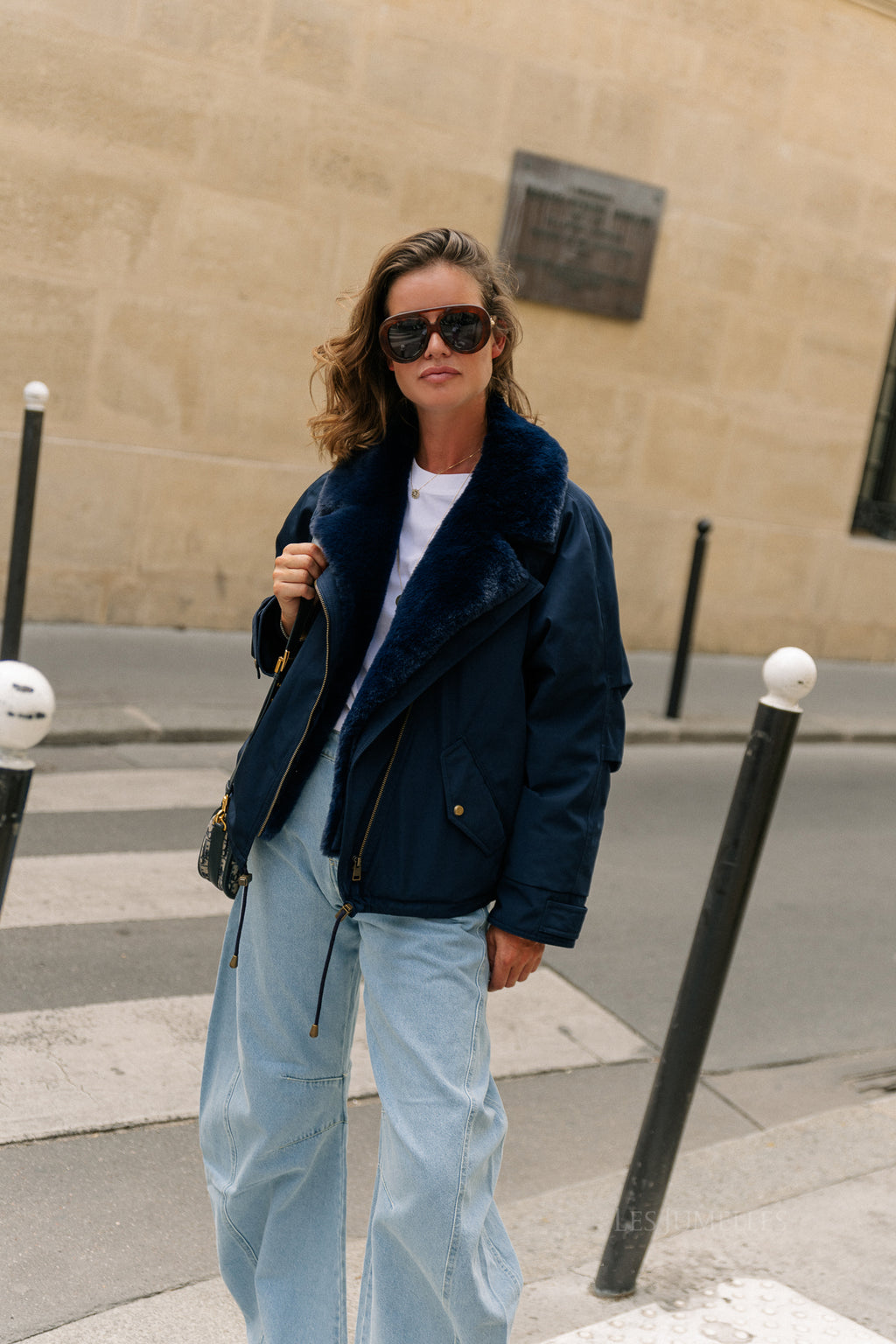 Laurie aviator jacket navy