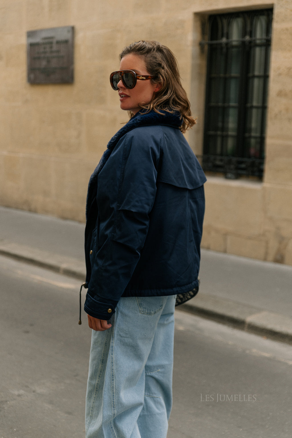 Laurie aviator jacket navy