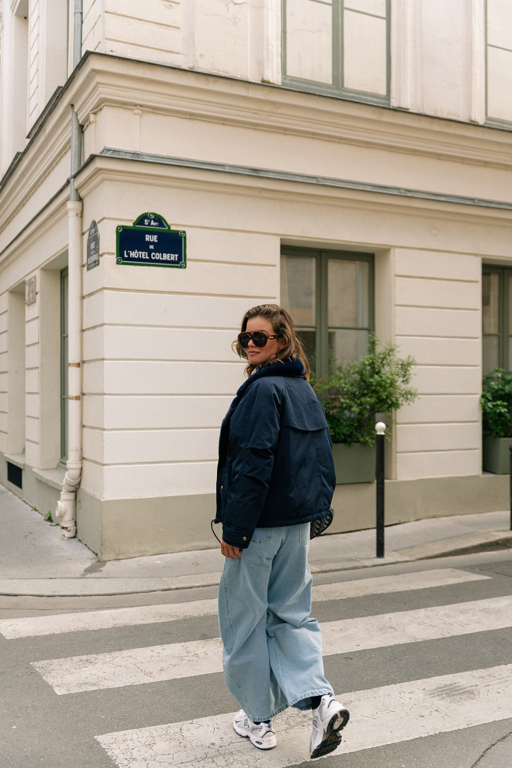 Laurie aviator jacket navy
