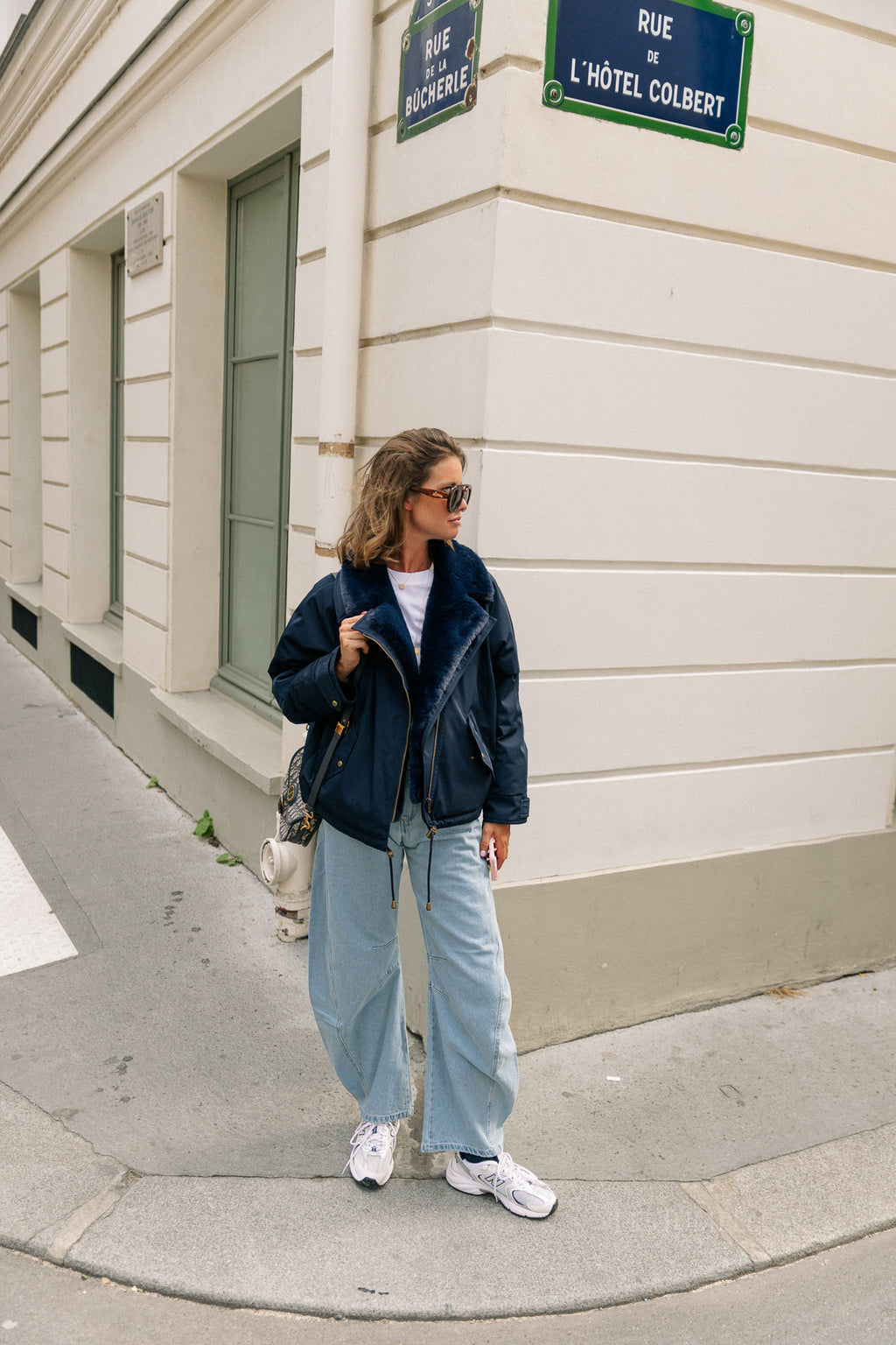 Laurie aviator jacket navy