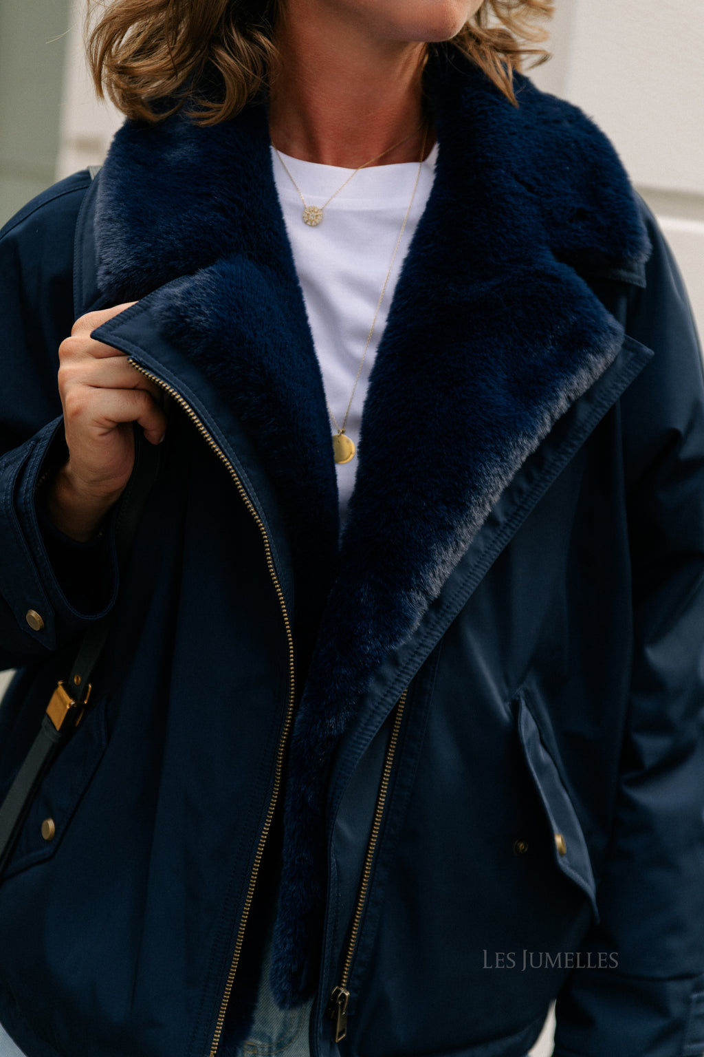 Laurie aviator jacket navy