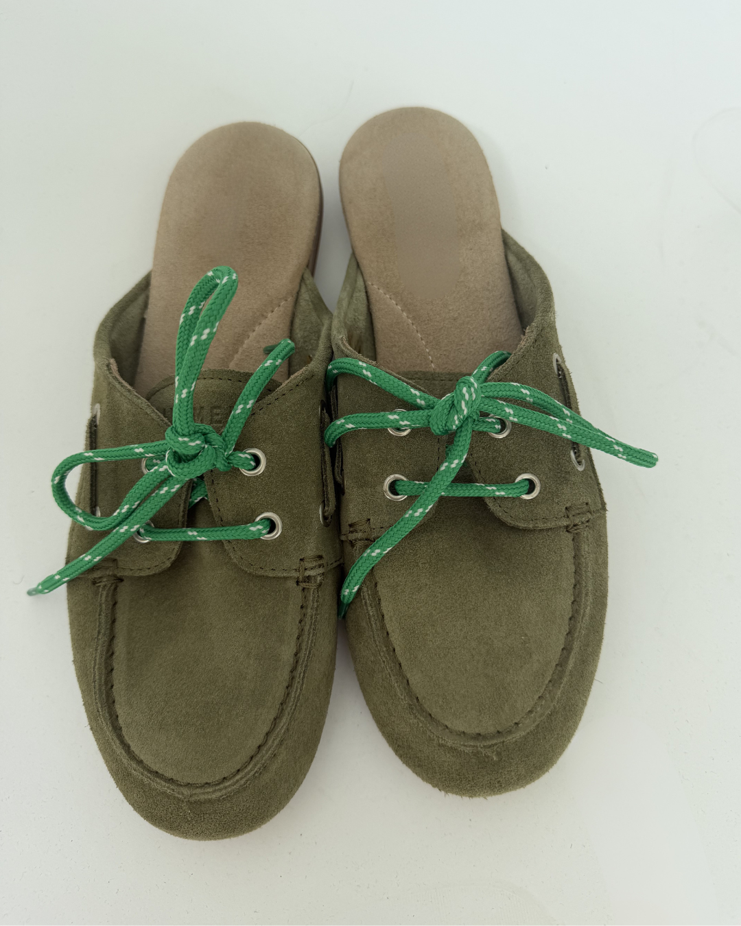 PAYAsma lace loafers bamboo green