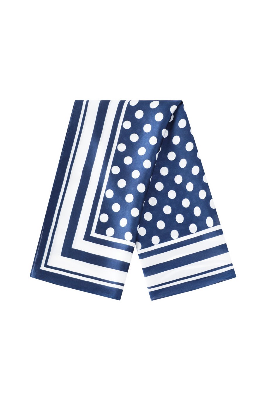 Polka dot scarf navy