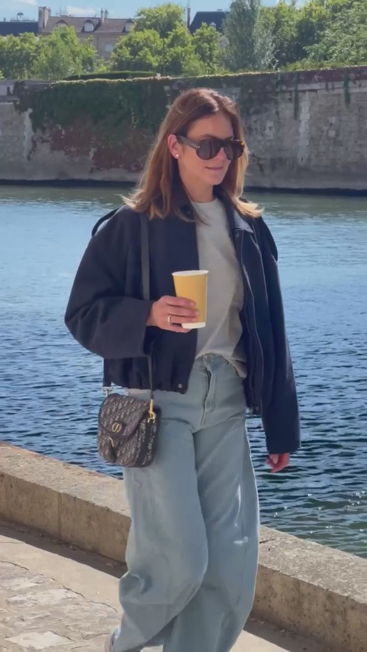 Aurora suede jacket navy