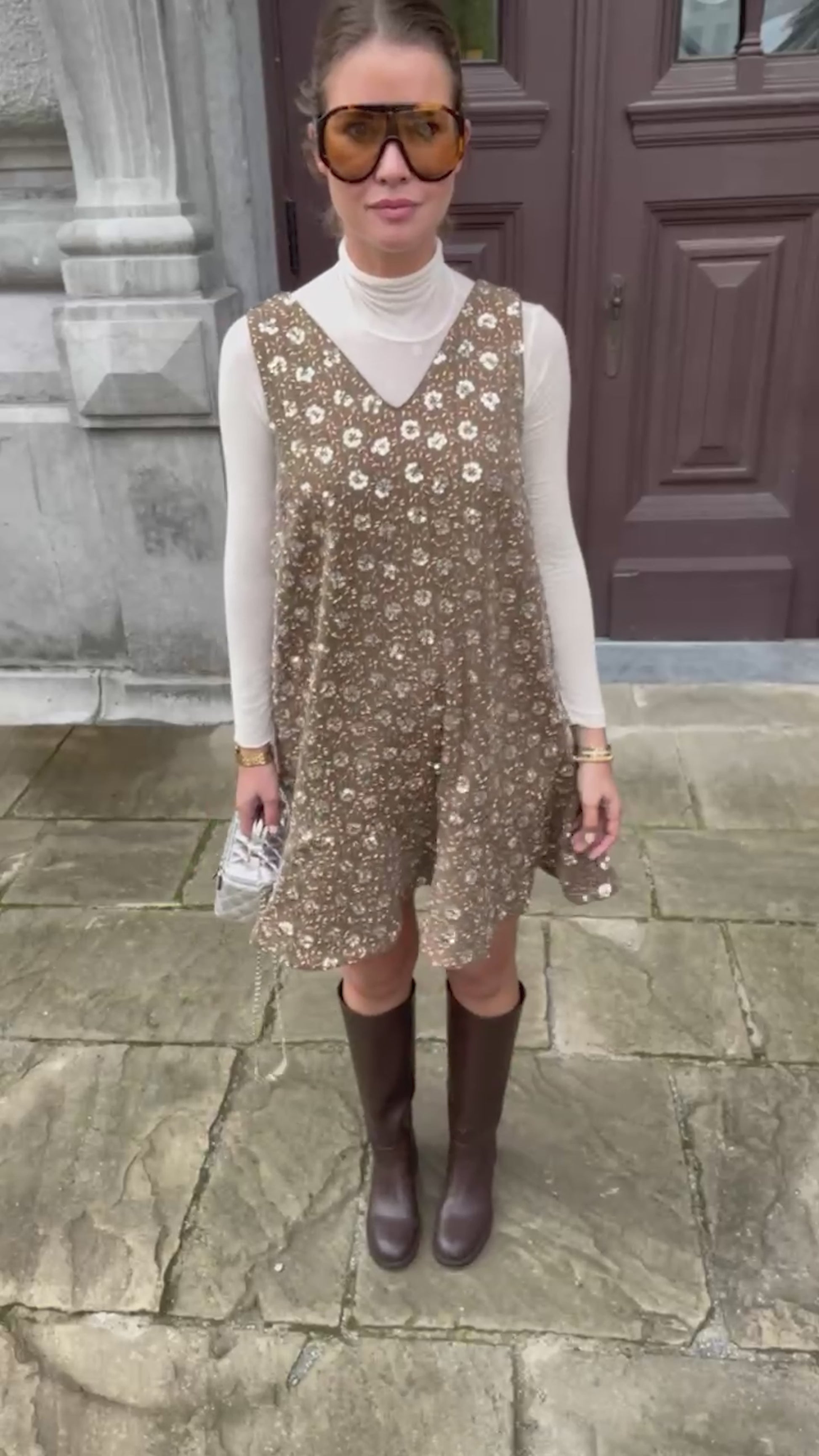 YASSoller SL dress show taupe grey