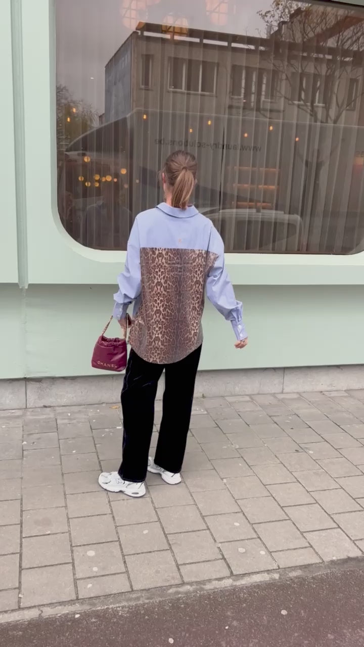 Yelena-Hemd Stripe/Lexie Leopard